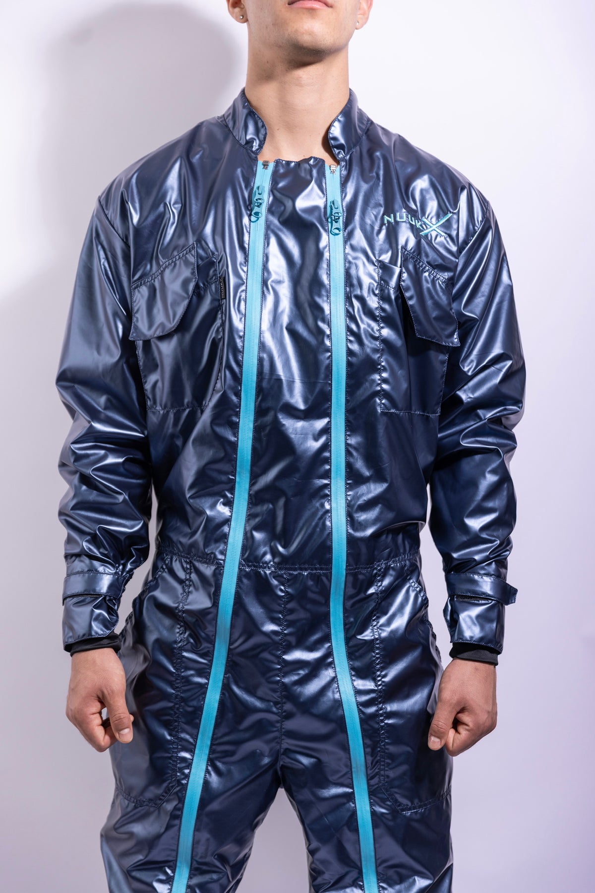 freefall flight suit I iced blue/neon blue I nylon pro