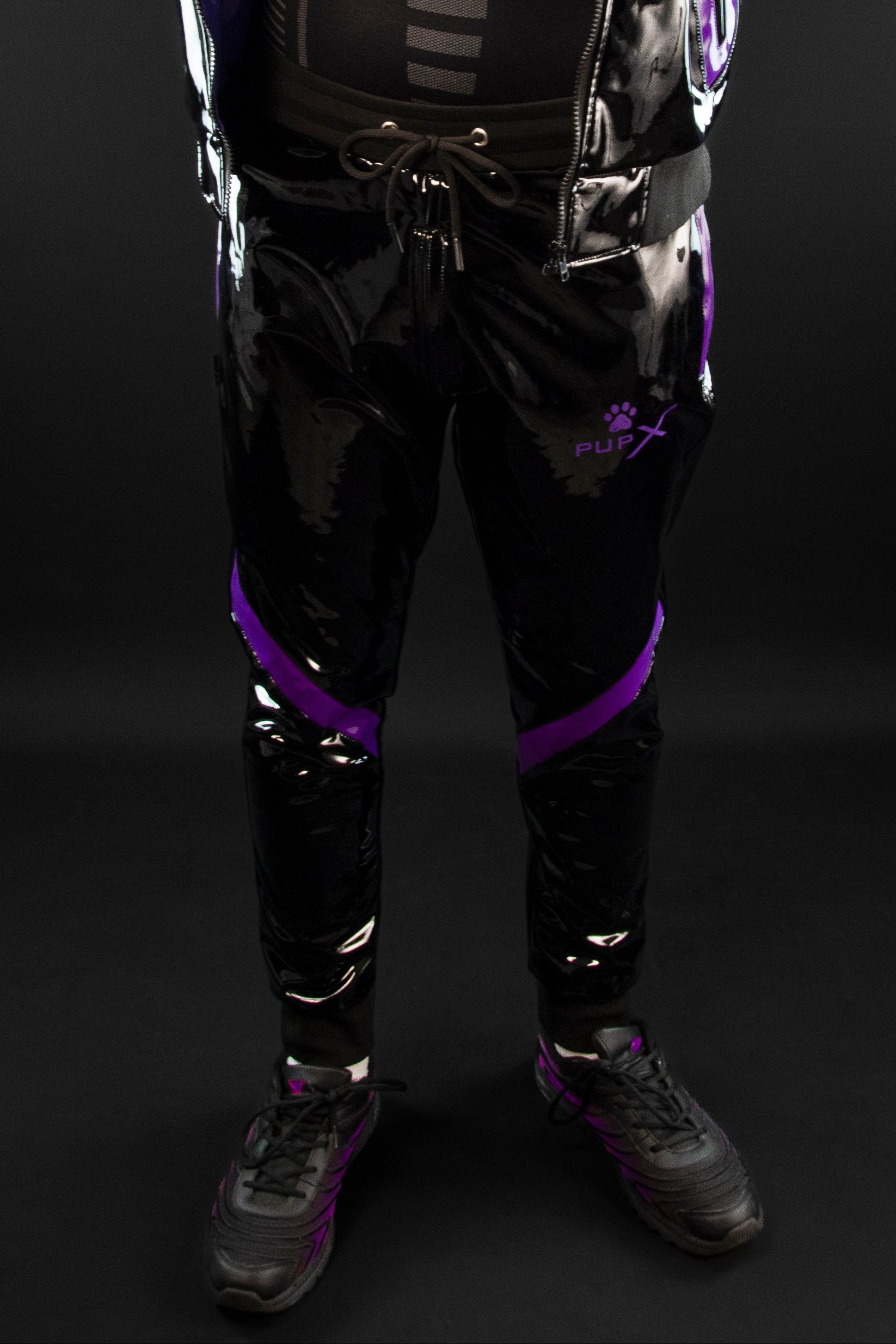 BARK PANTS BLACK PURPLE PVC PRO | TWINK X PUP GEAR