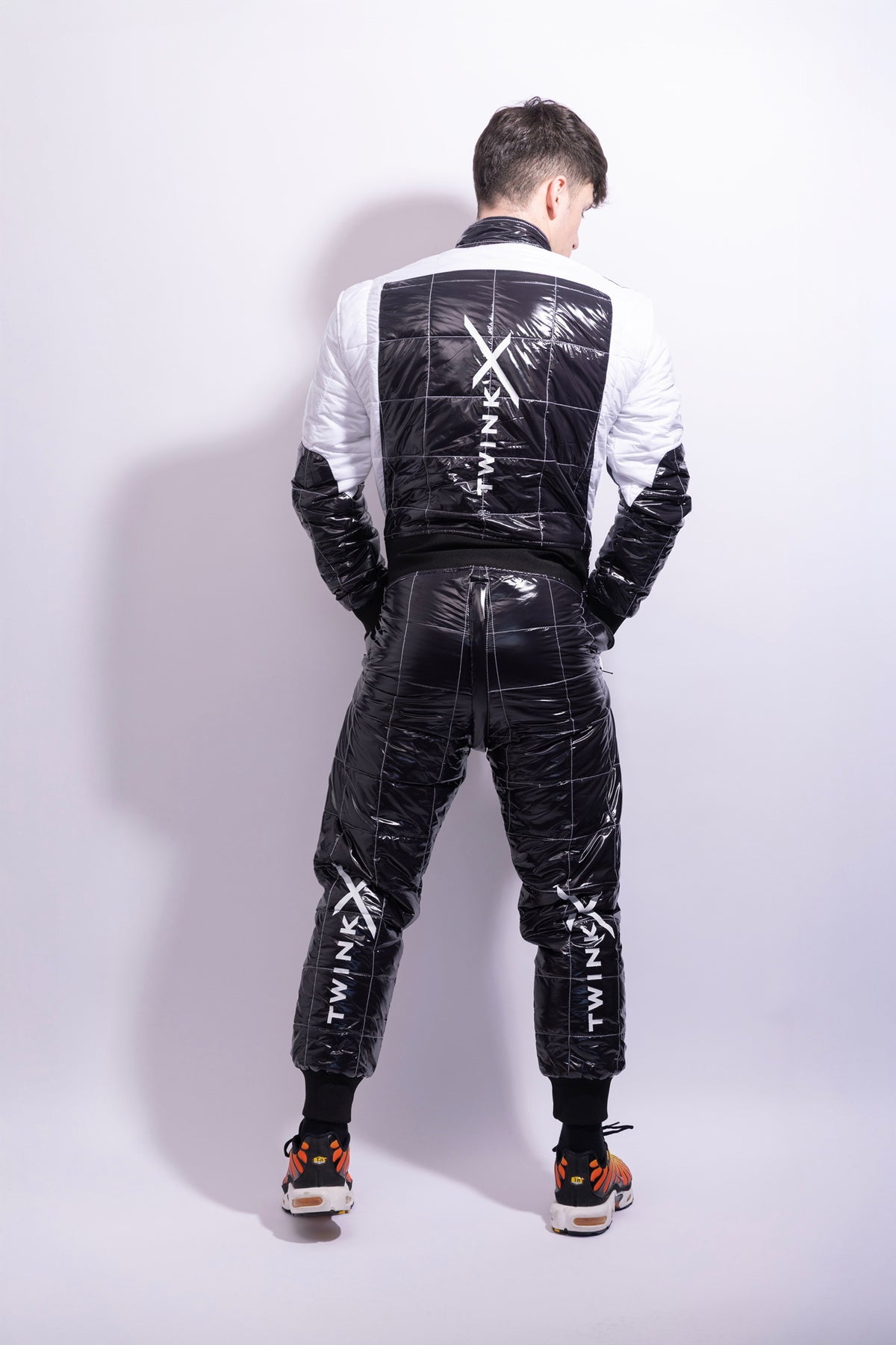 hot lap racing suit I black/white I nylon pro