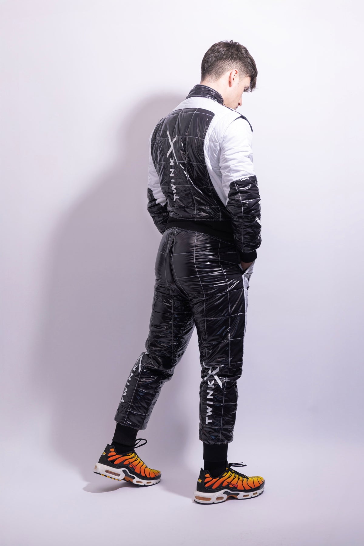 hot lap racing suit I black/white I nylon pro
