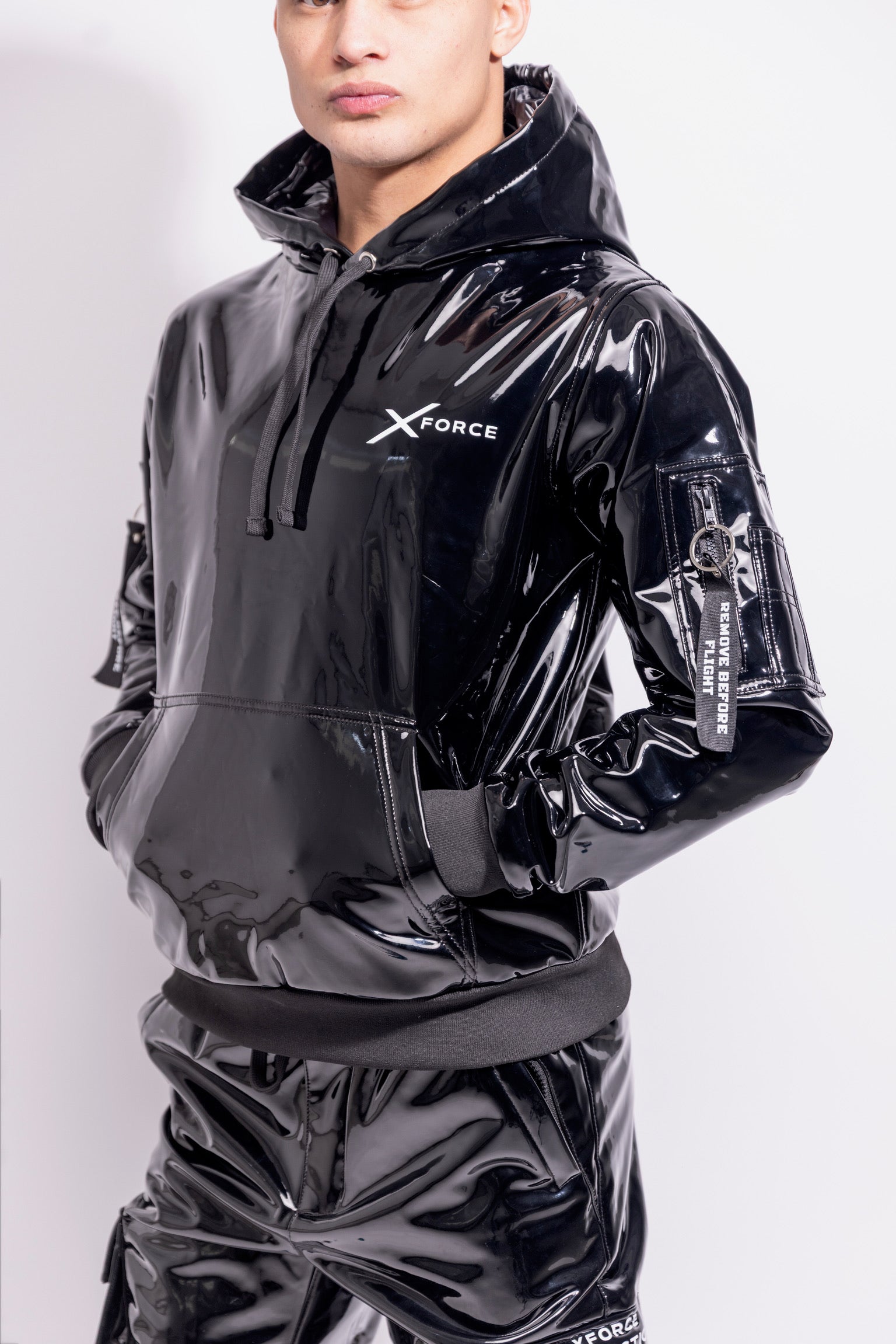 x-force flight hoodie I black I pvc pro
