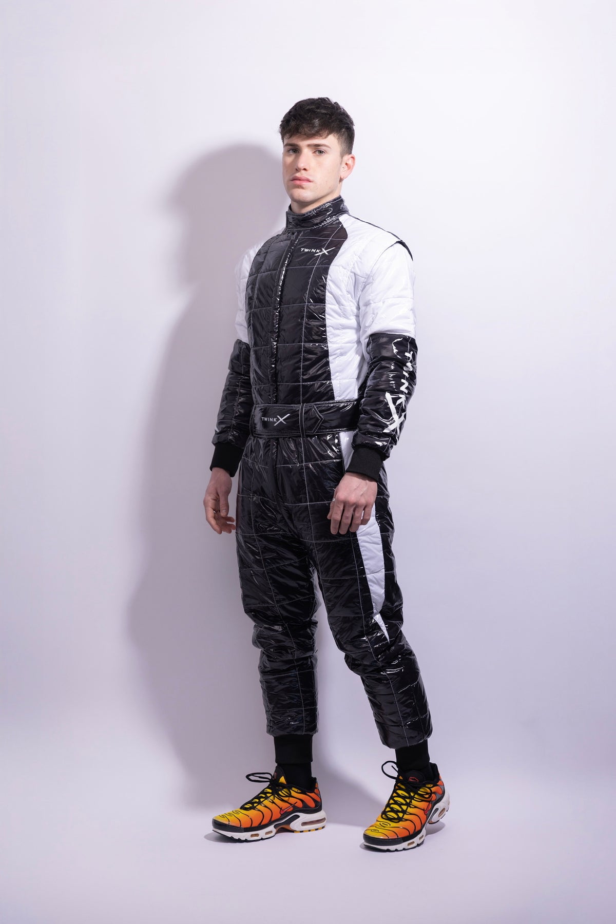 hot lap racing suit I black/white I nylon pro
