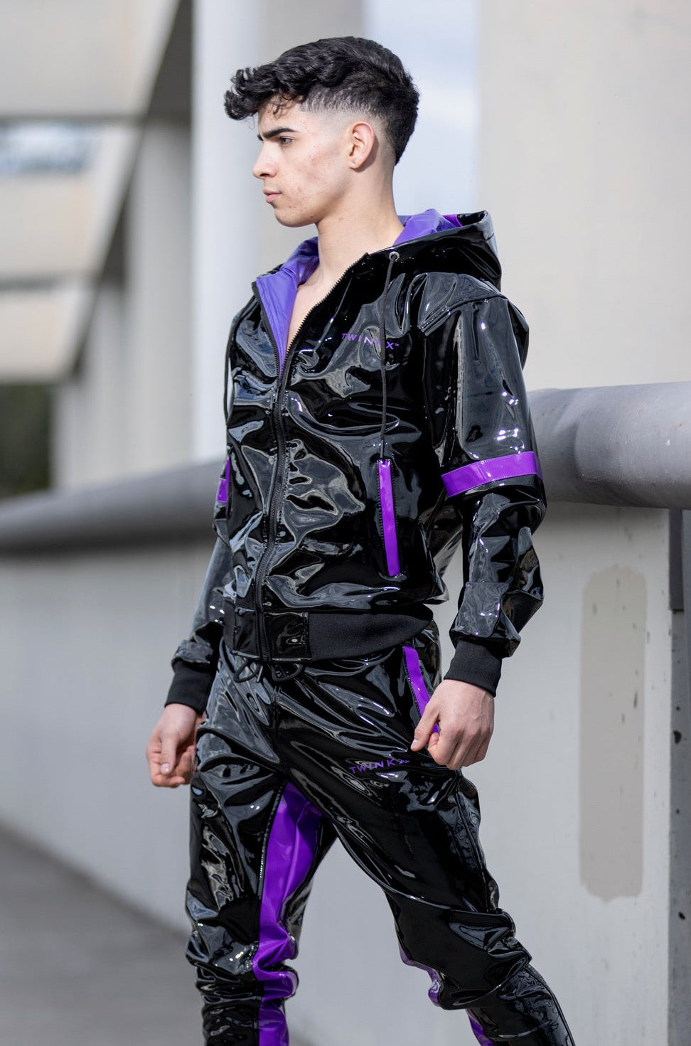 datingstar jacket I black/purple I pvc pro