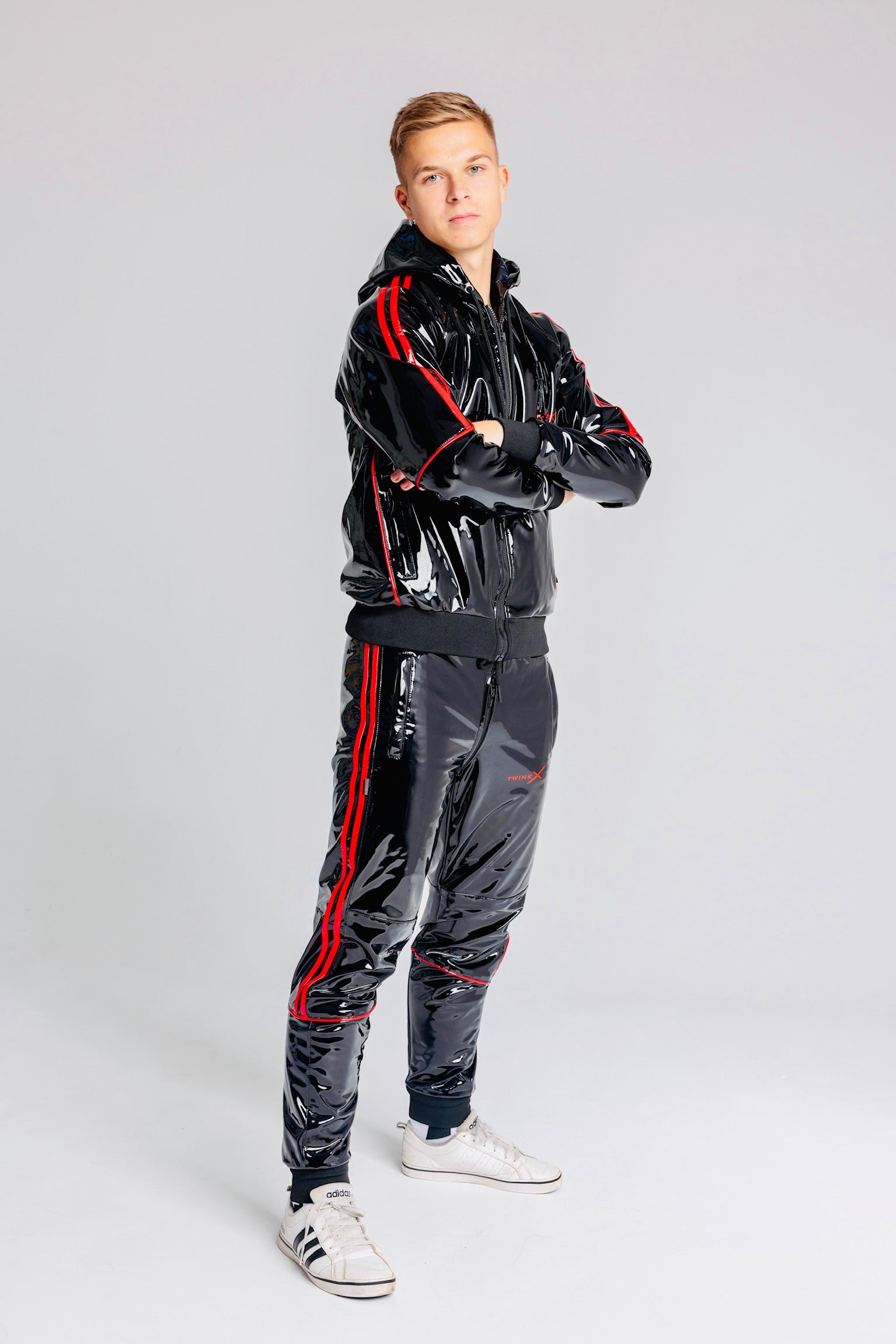 superhero pants I black/red I pvc pro