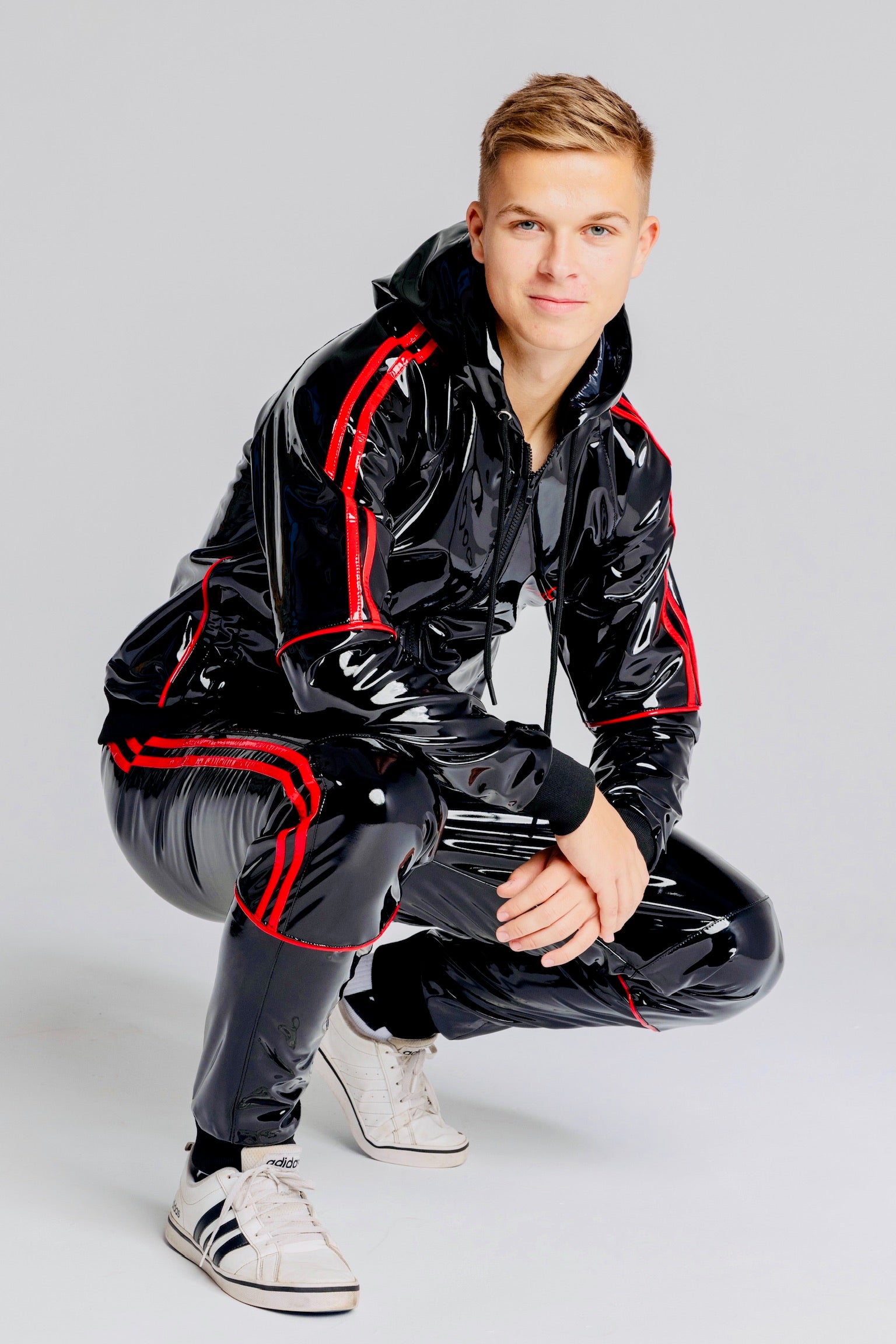 superhero pants I black/red I pvc pro
