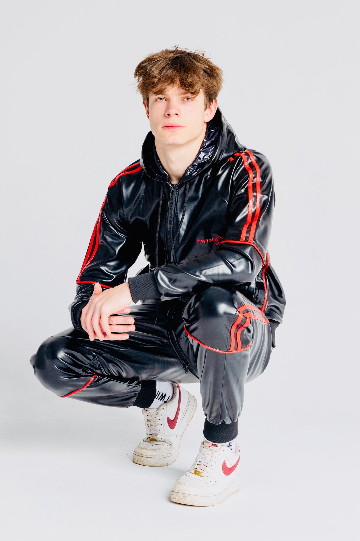 SUPERHERO SET I BLACK/RED I VEGAN LEATHER
