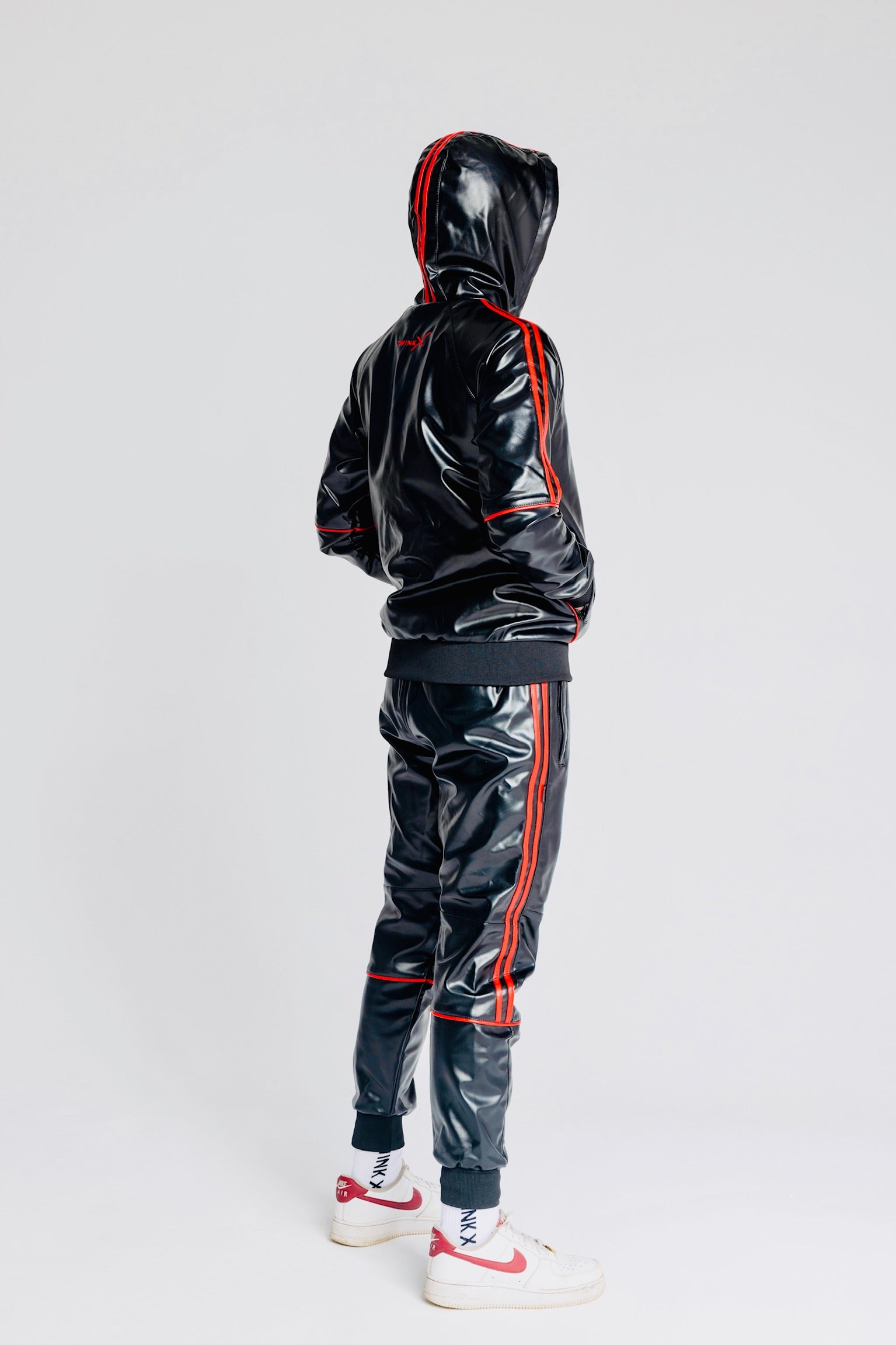 SUPERHERO SET I BLACK/RED I VEGAN LEATHER
