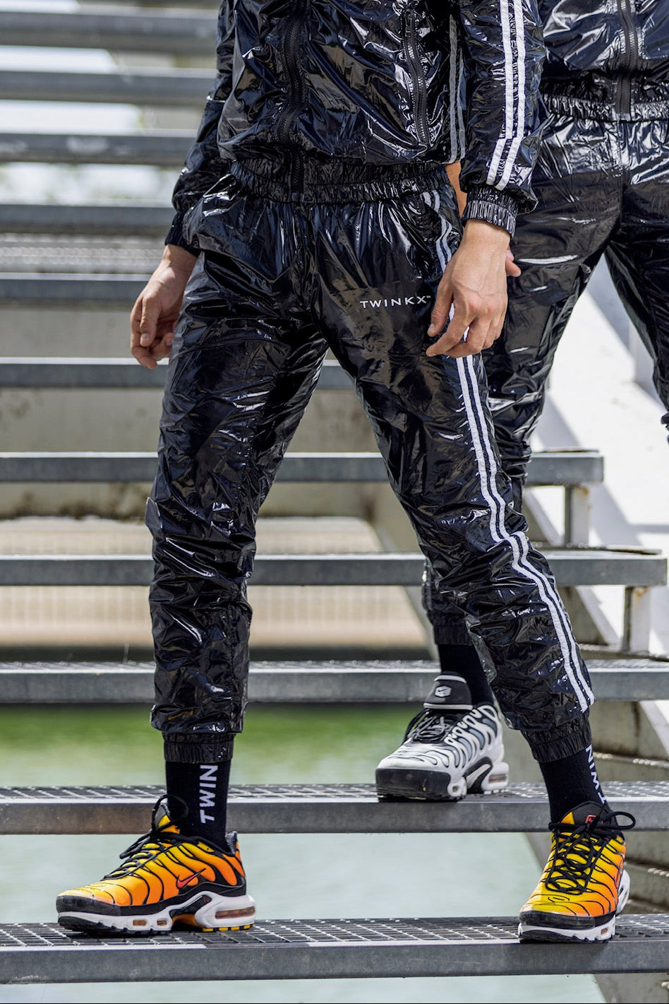 HERO Pants Black White Nylon Pro – Shiny Athletic Fit
