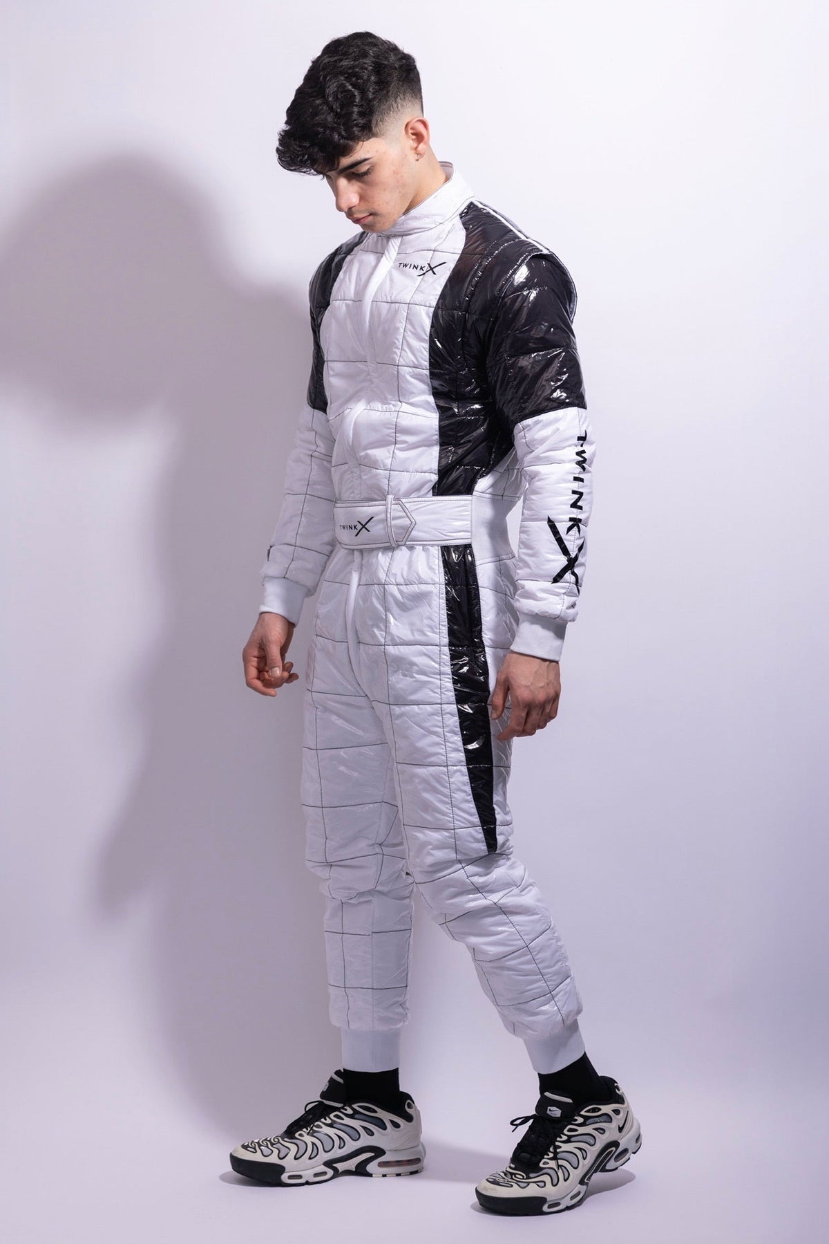 hot lap racing suit I white/black I nylon pro