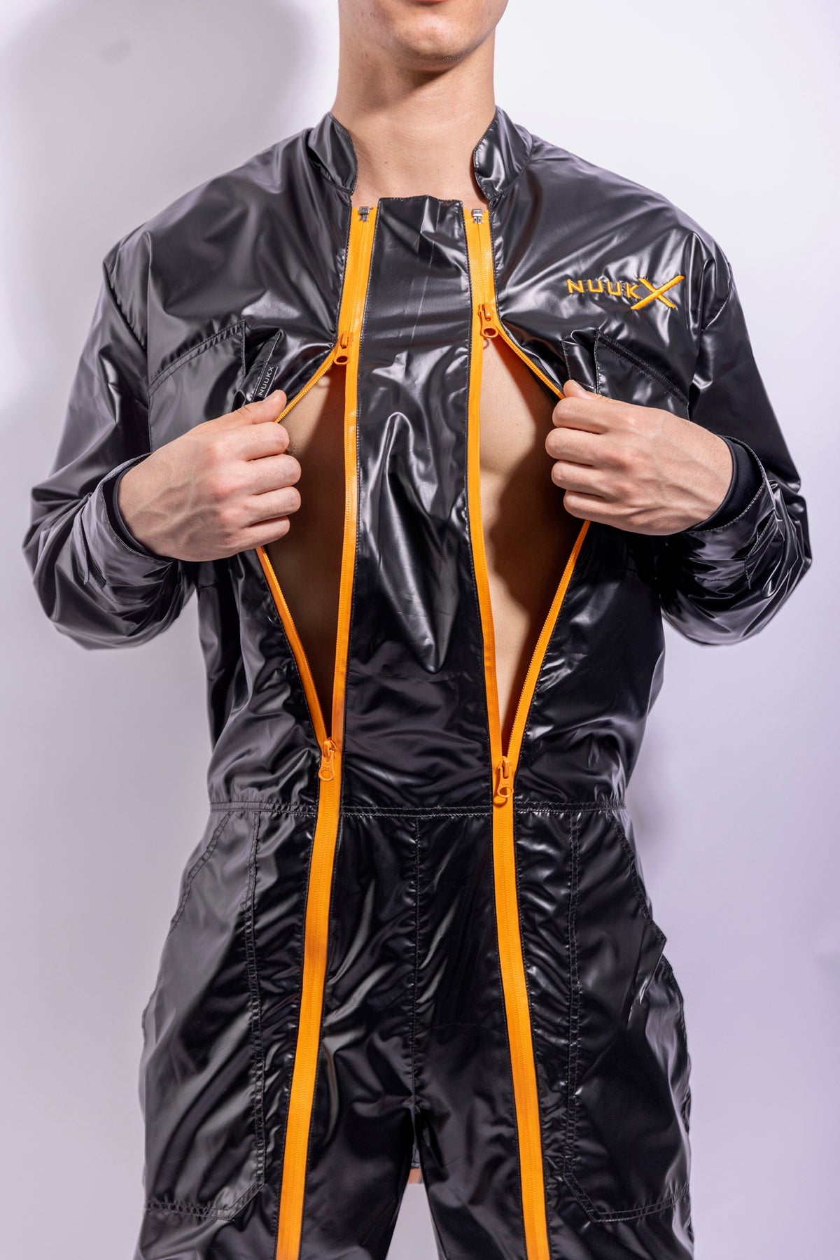 freefall flight suit I iced black/neon orange I nylon pro