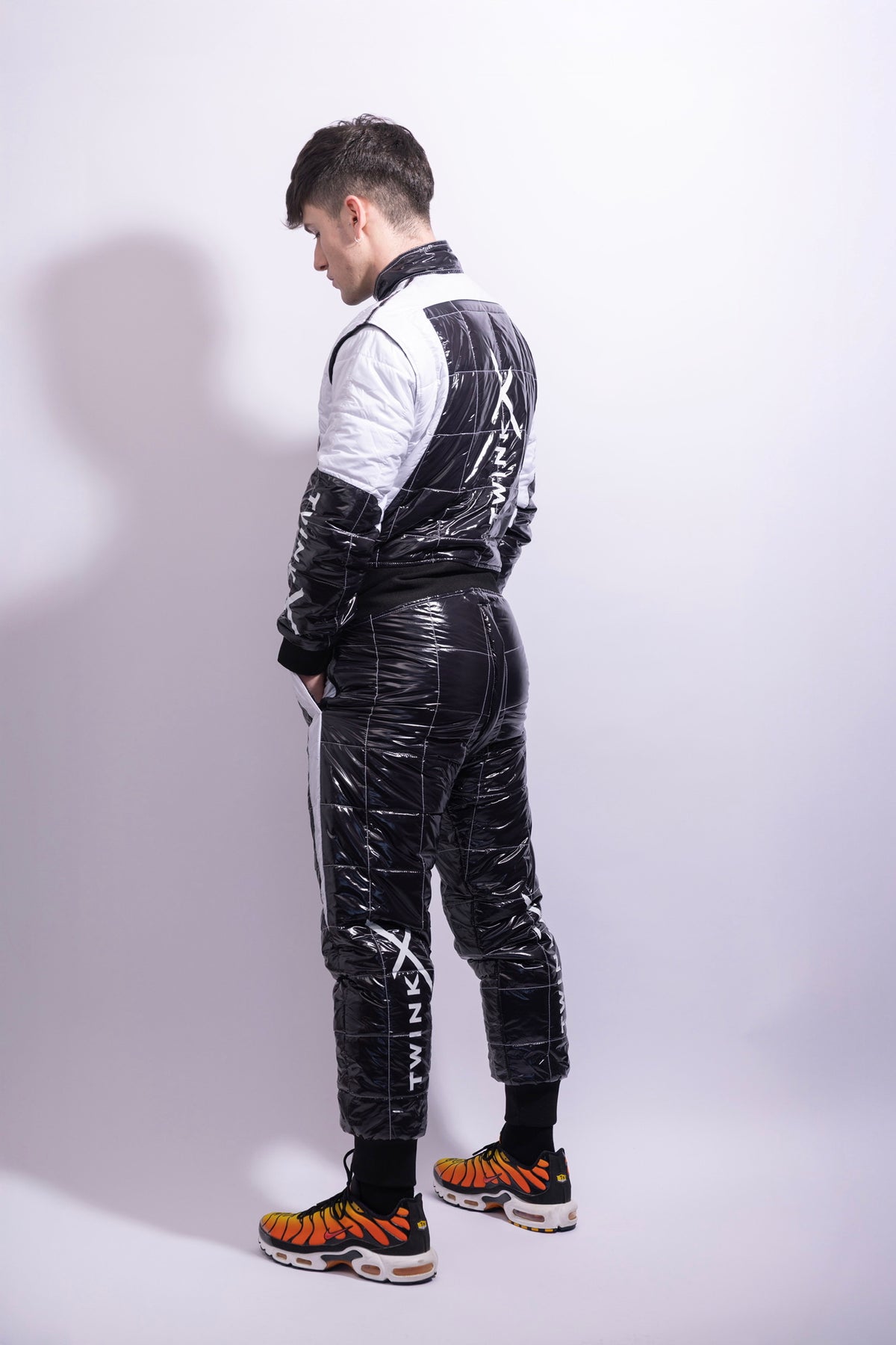 hot lap racing suit I black/white I nylon pro