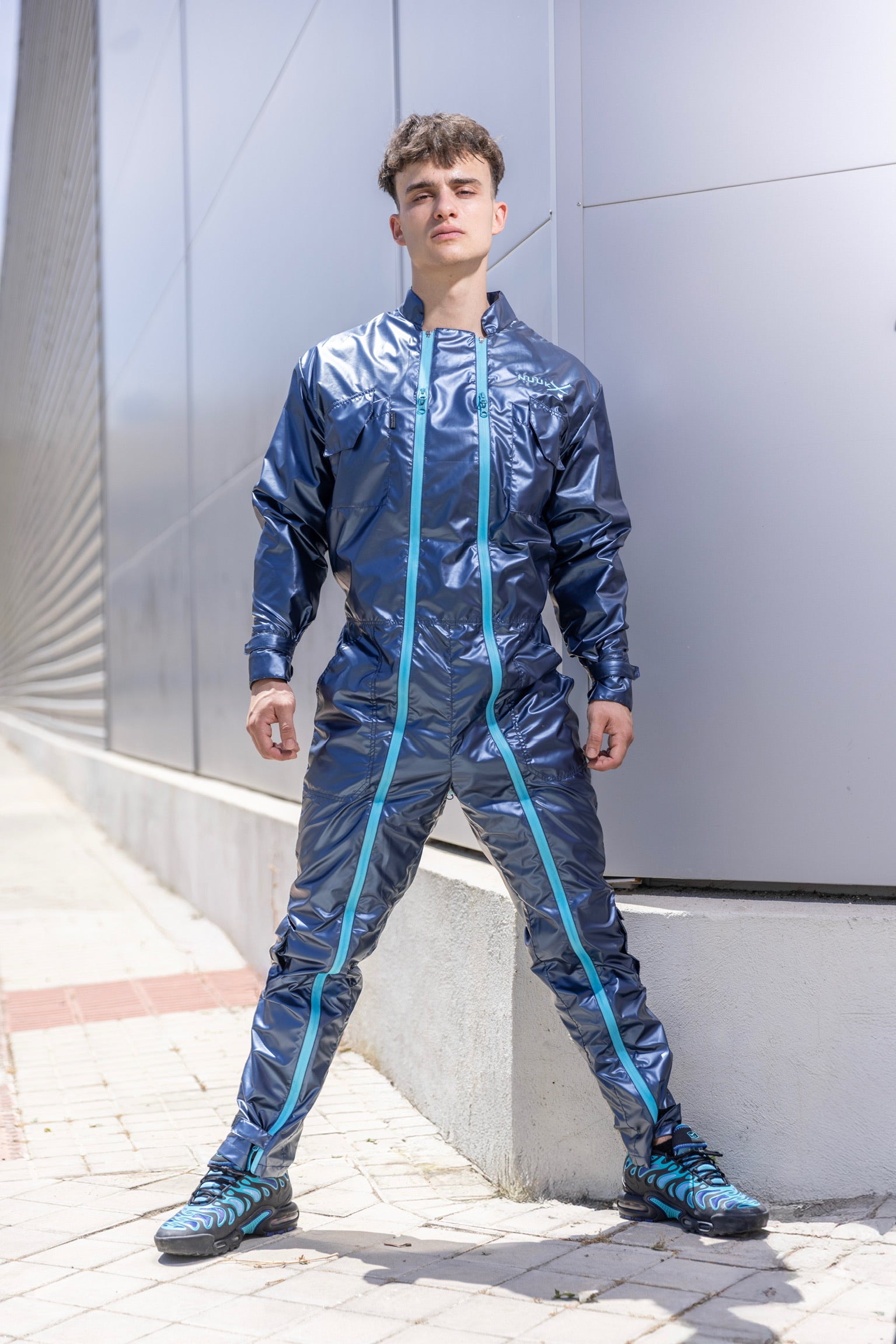 FREEFALL Flight Suit | Iced Blue / Neon Blue