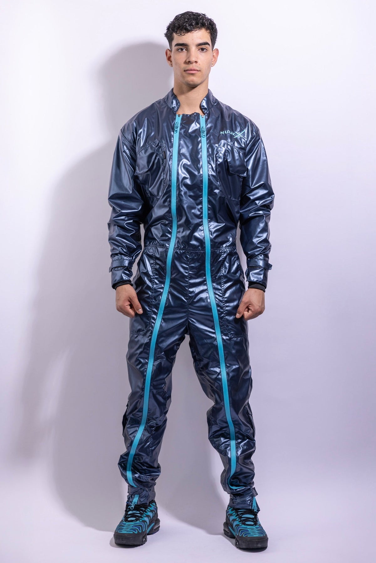 freefall flight suit I iced blue/neon blue I nylon pro