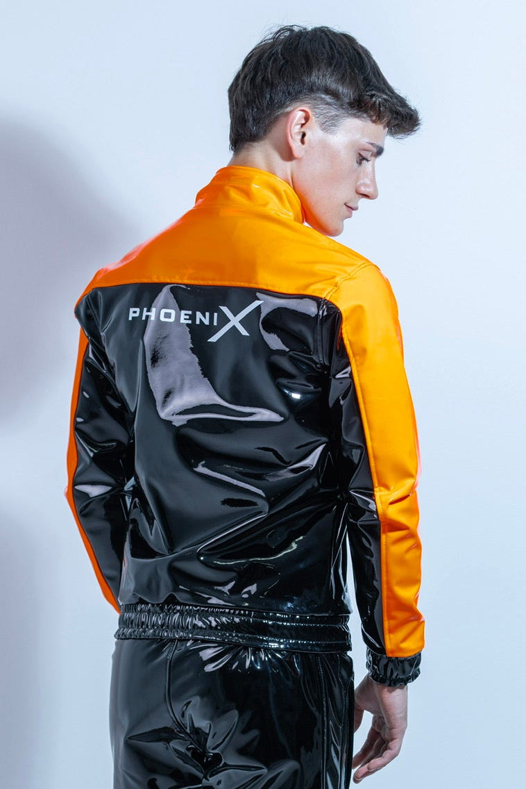 phoenix jacket I black/neon orange I pvc pro