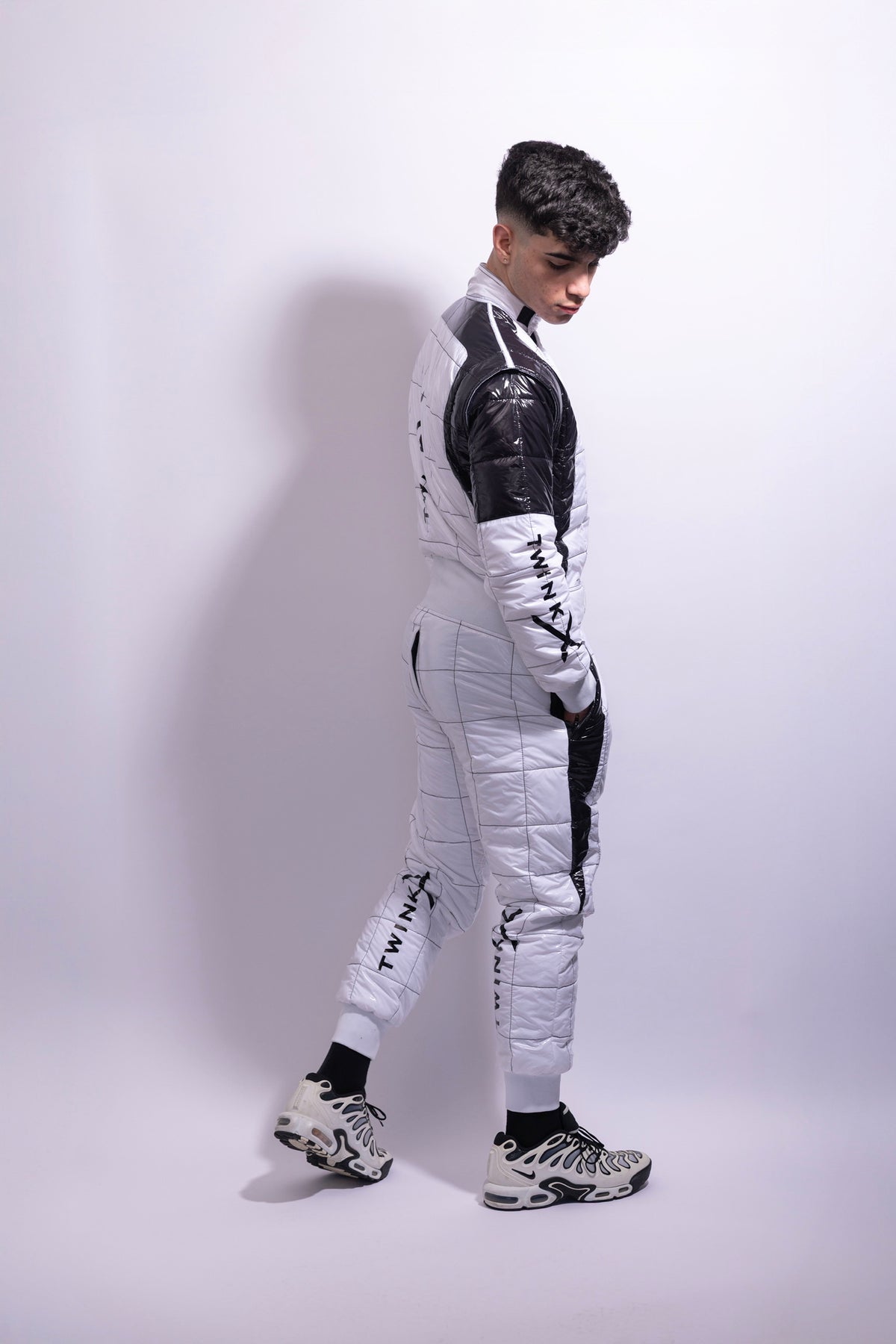 hot lap racing suit I white/black I nylon pro