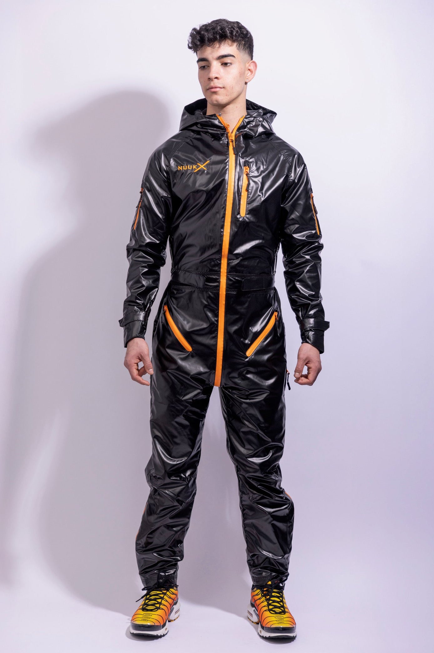 come.x.play fullsuit I iced black/neon orange I nylon pro