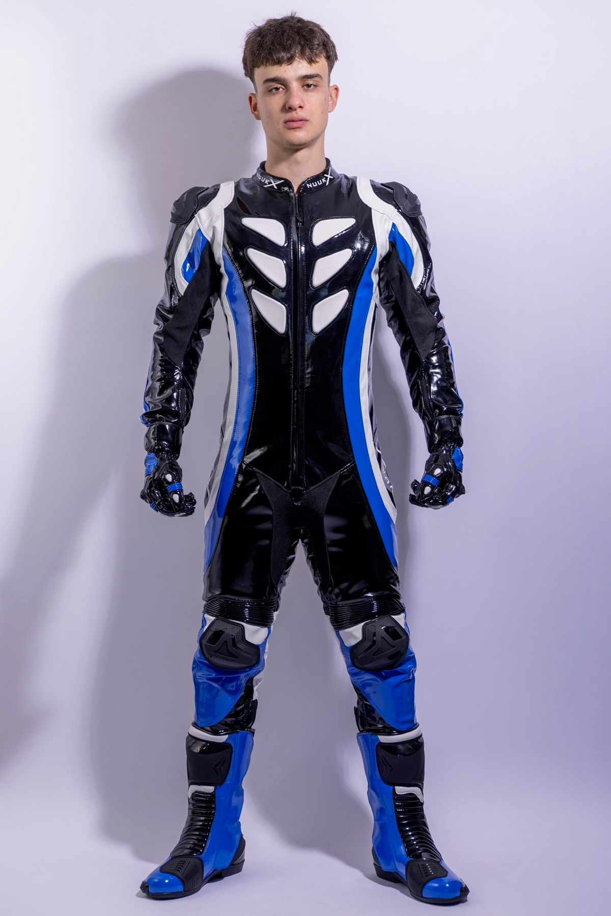 dominium racing suit I black/blue I pvc pro+