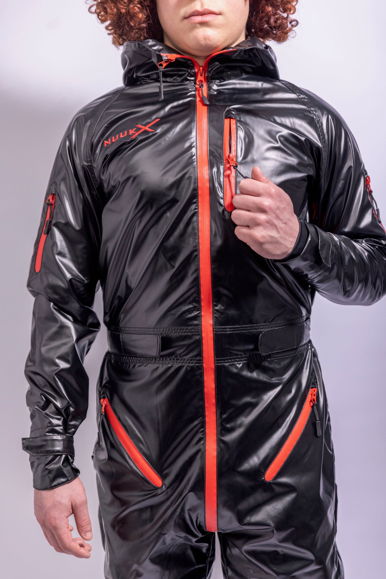 come.x.play fullsuit I iced black/red I nylon pro