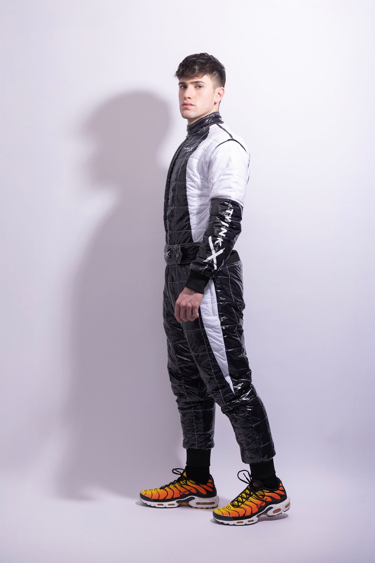 hot lap racing suit I black/white I nylon pro