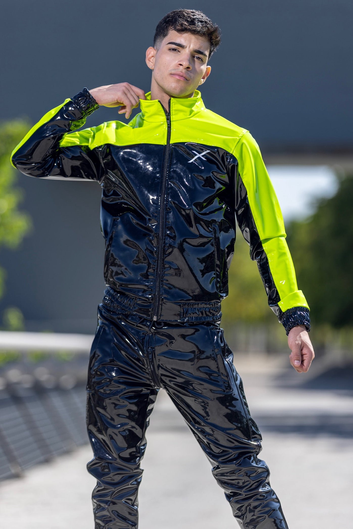 PHOENIX SET I BLACK/NEON GREEN I PVC PRO