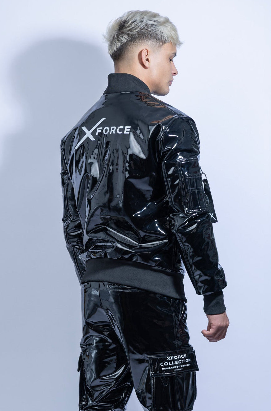 x-force bomber jacket I black I pvc pro