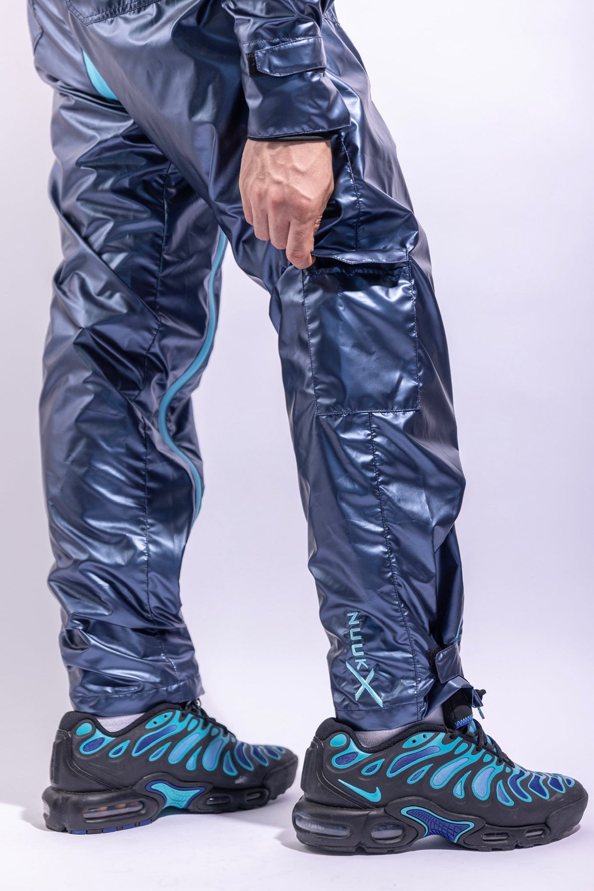 freefall flight suit I iced blue/neon blue I nylon pro
