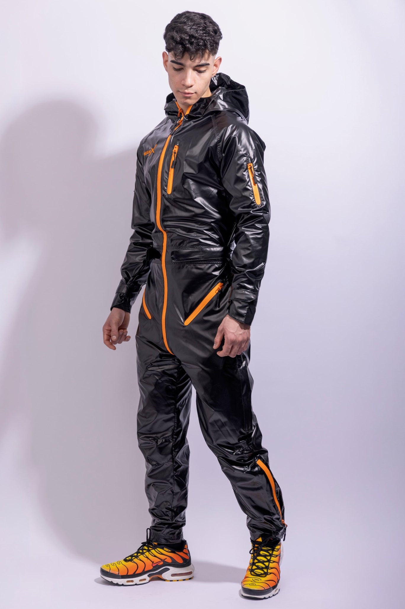 come.x.play fullsuit I iced black/neon orange I nylon pro