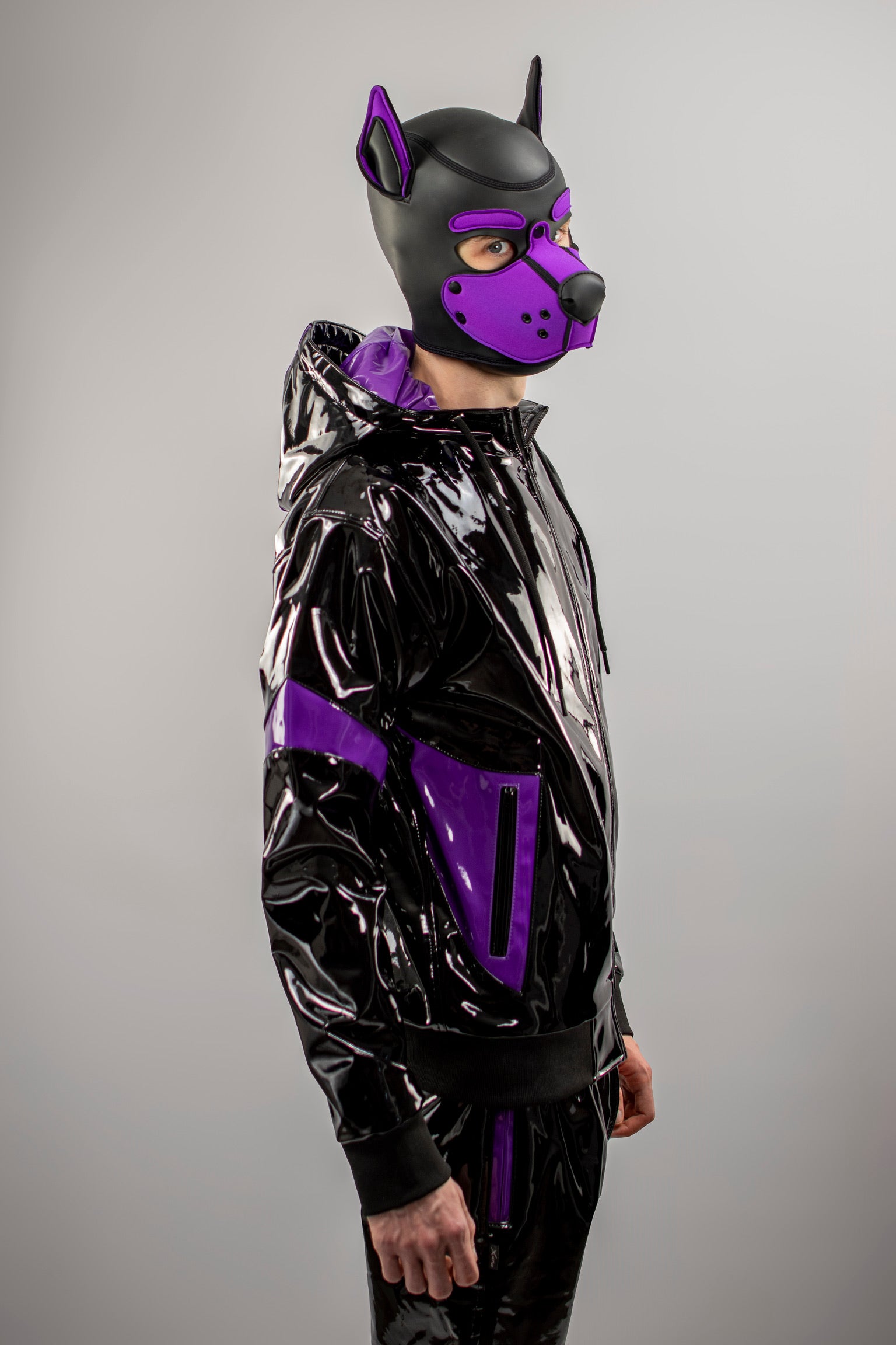bark jacket I black/purple I pvc pro