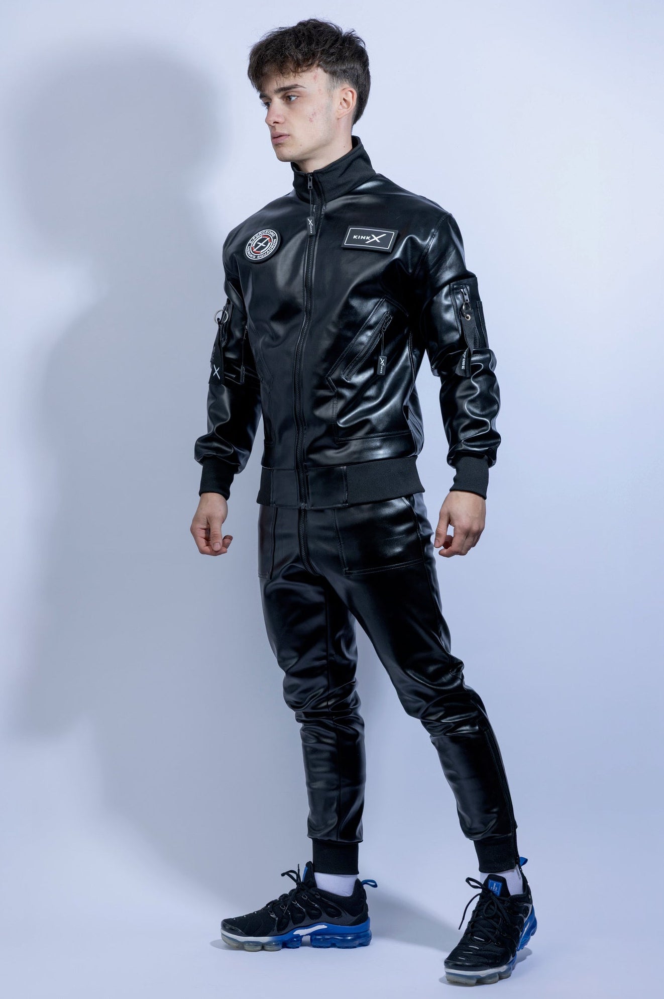 x-force pilot jacket I black I vegan leather