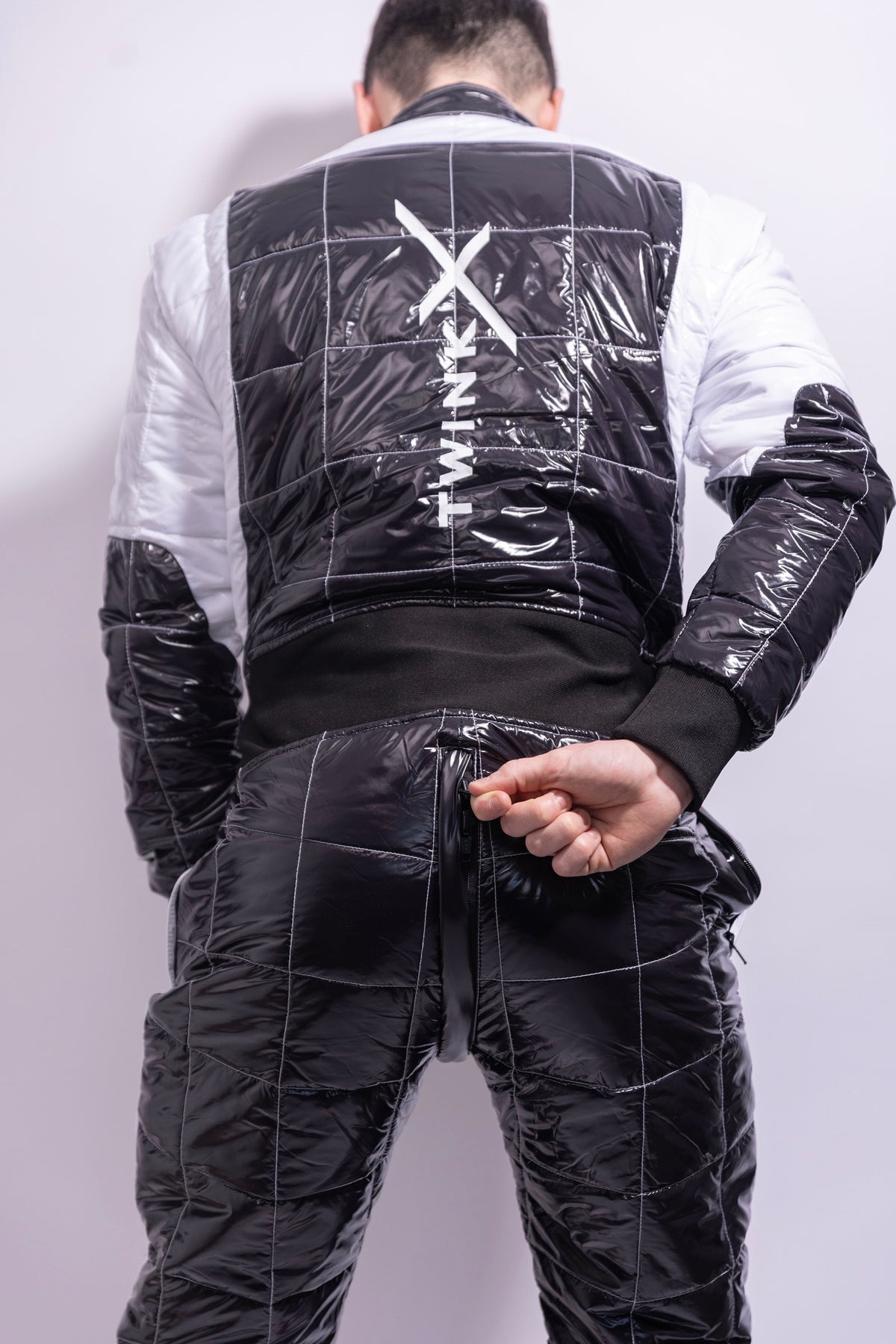 hot lap racing suit I black/white I nylon pro