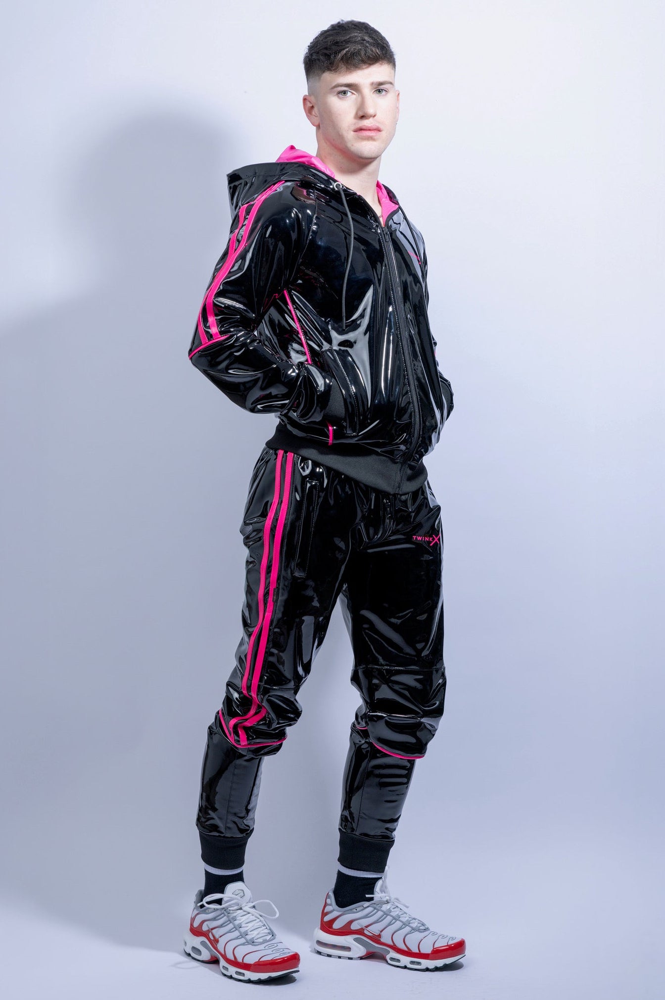 superhero jacket I black/pink I pvc pro