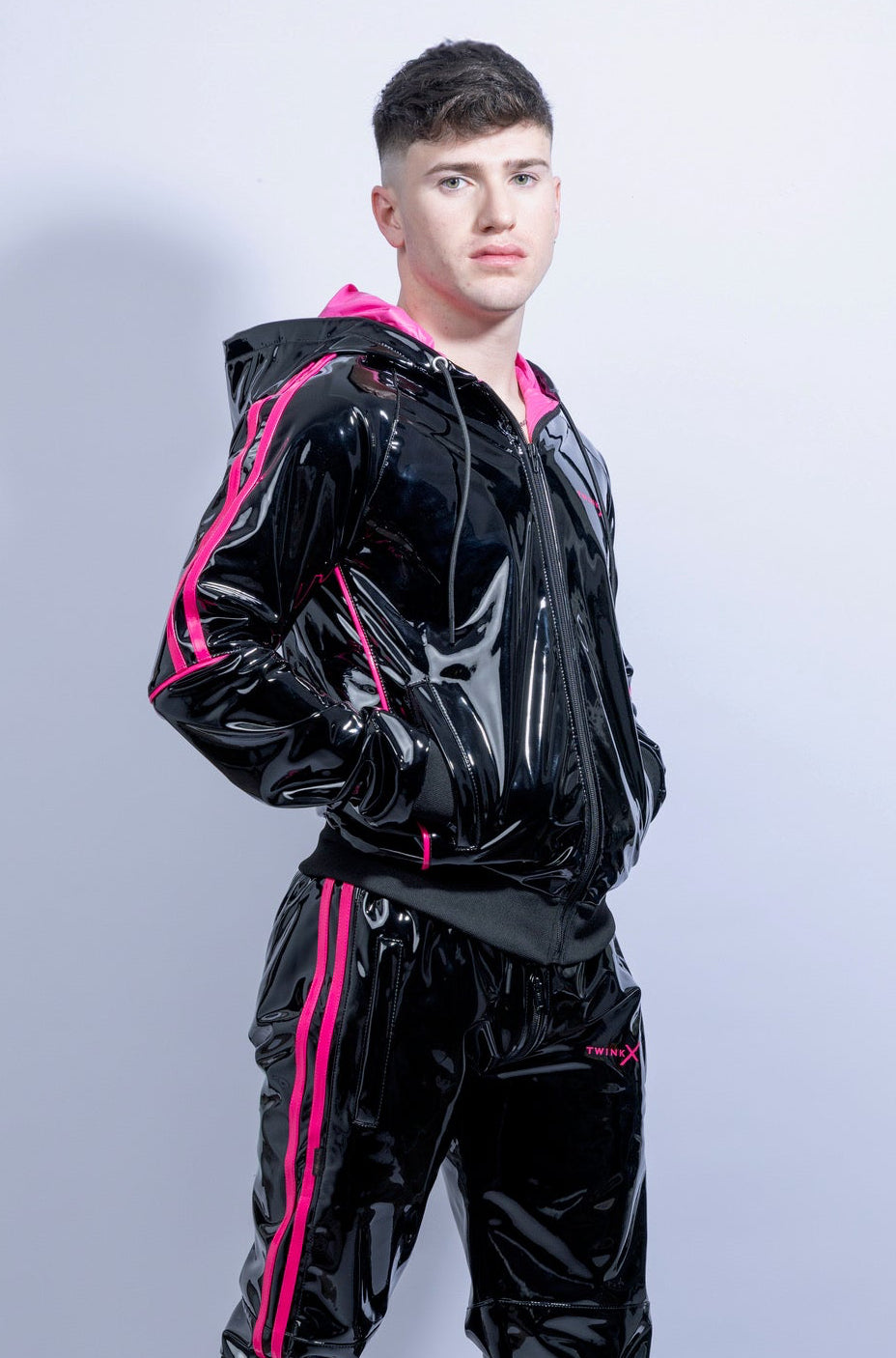 superhero jacket I black/pink I pvc pro