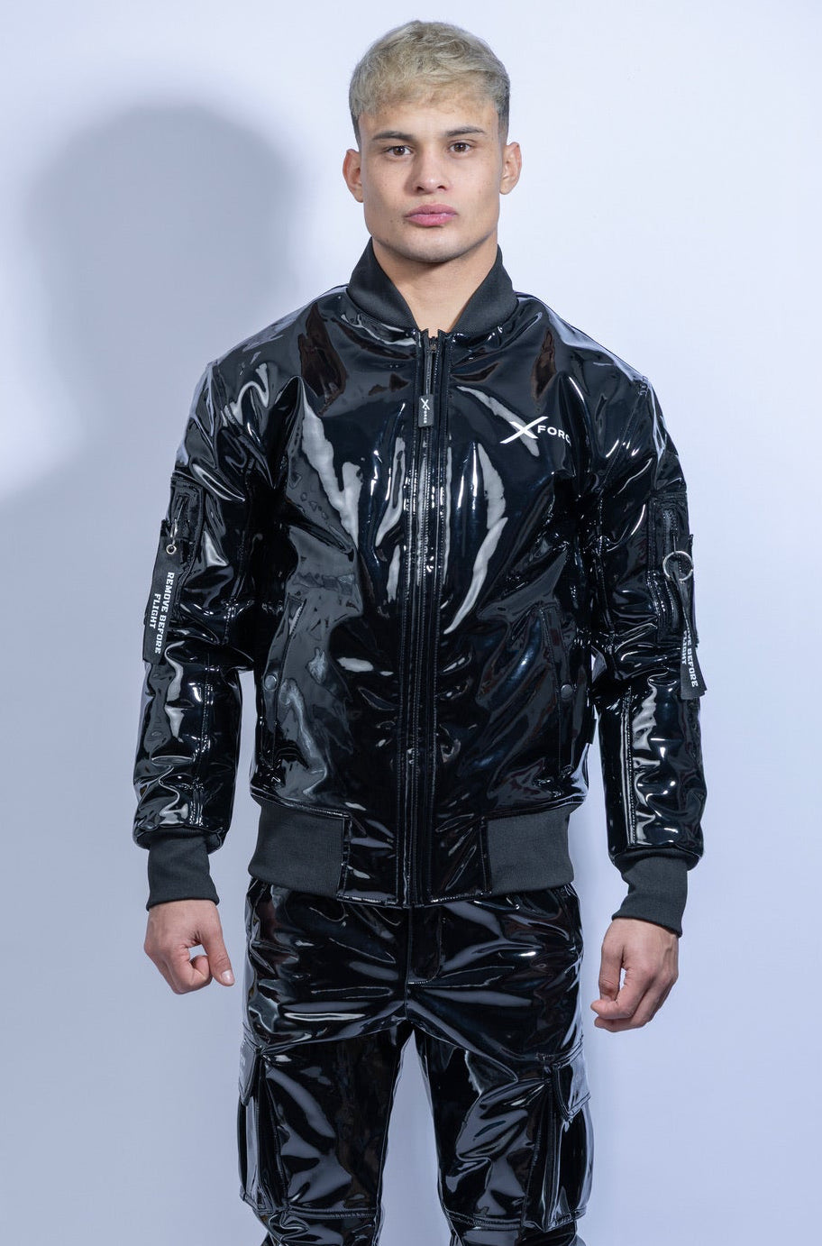 x-force bomber jacket I black I pvc pro