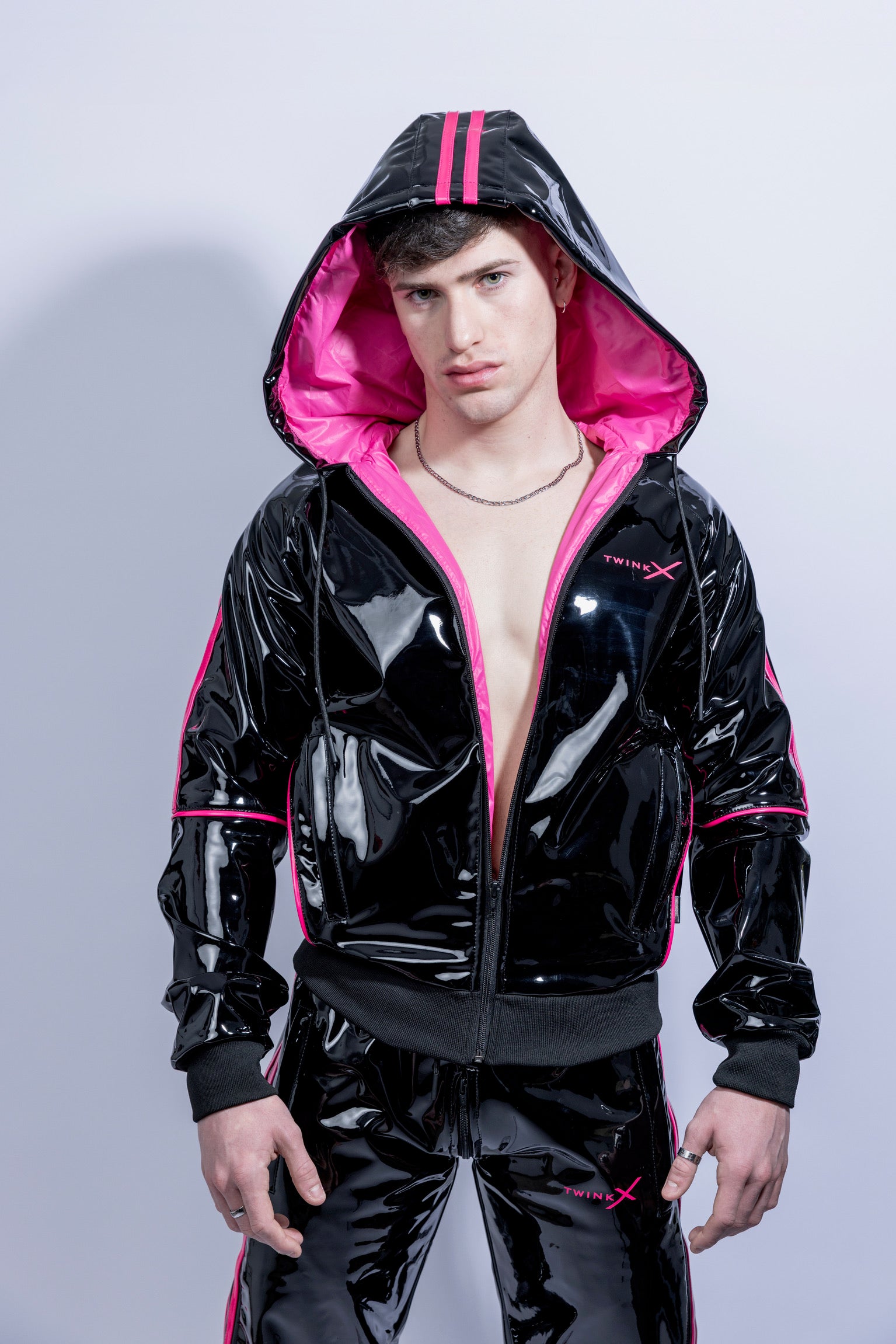 superhero jacket I black/pink I pvc pro