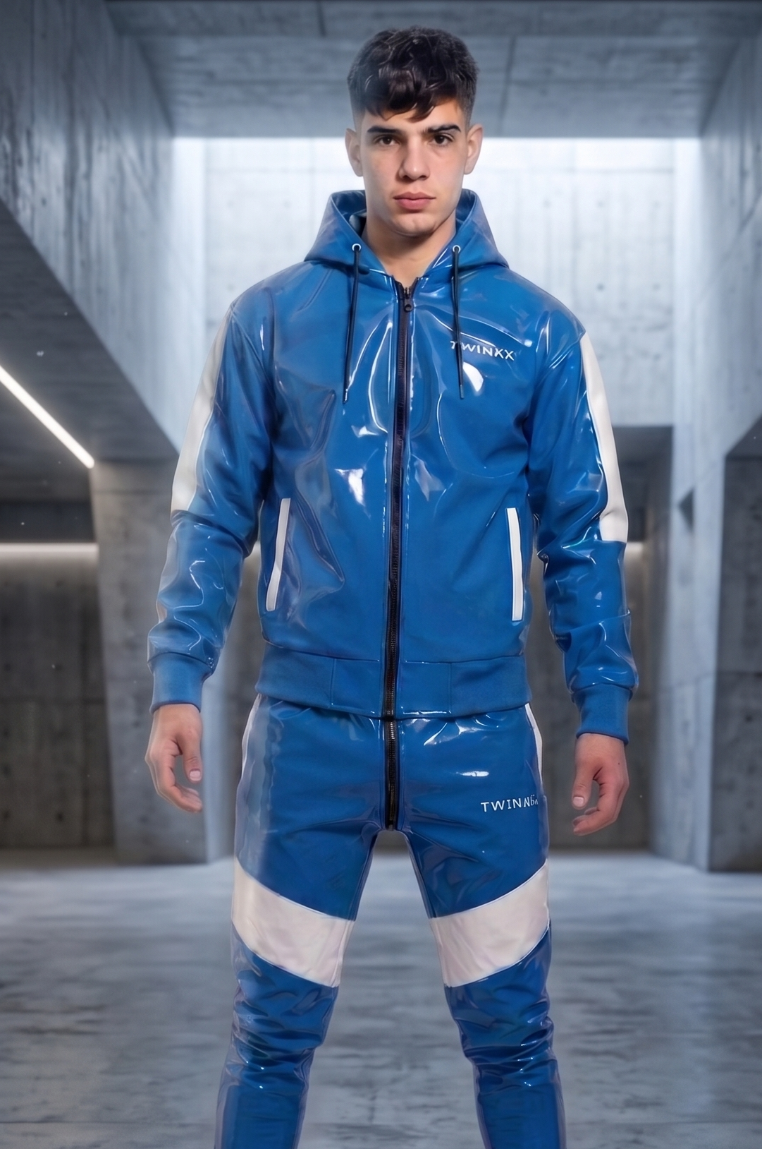 datemate jacket I blue/white I pvc pro