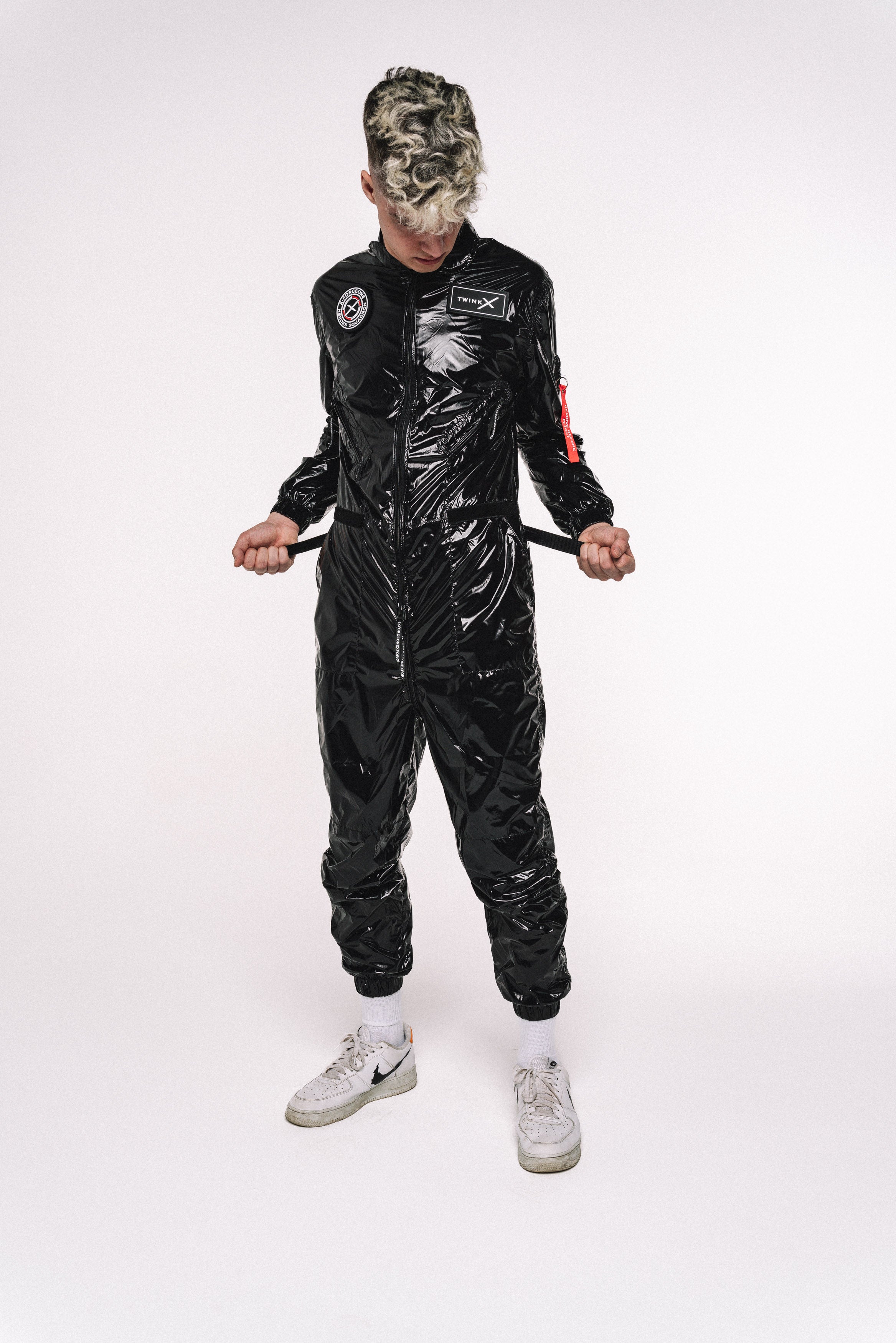 x-forceone flight suit I shiny black I nylon PRO
