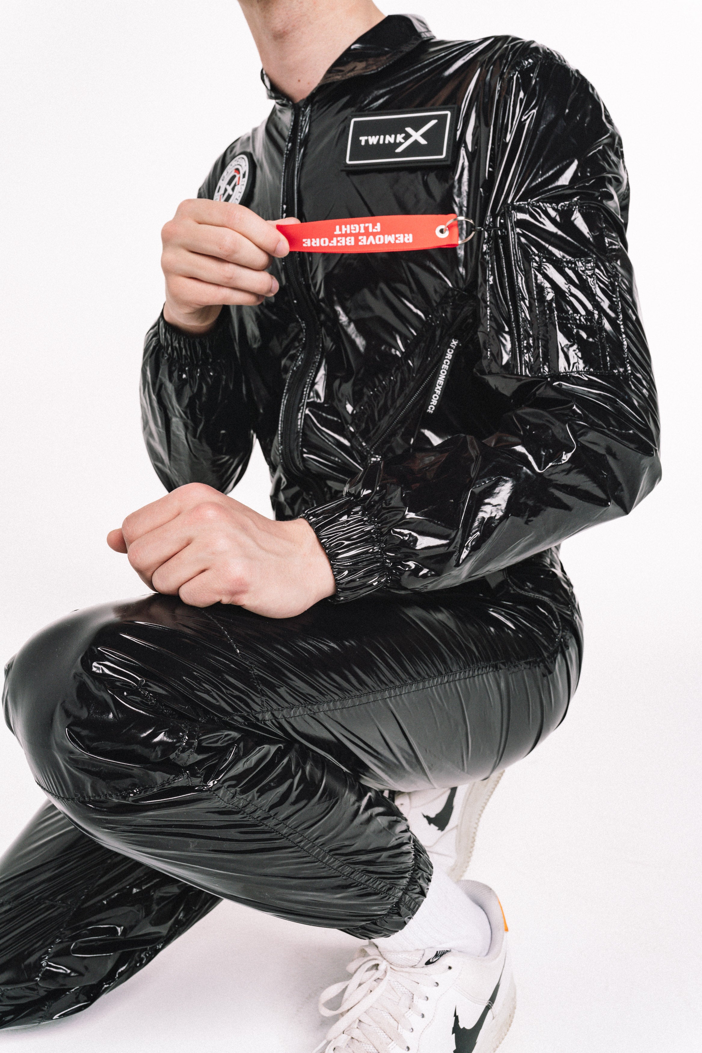 x-forceone flight suit I shiny black I nylon PRO