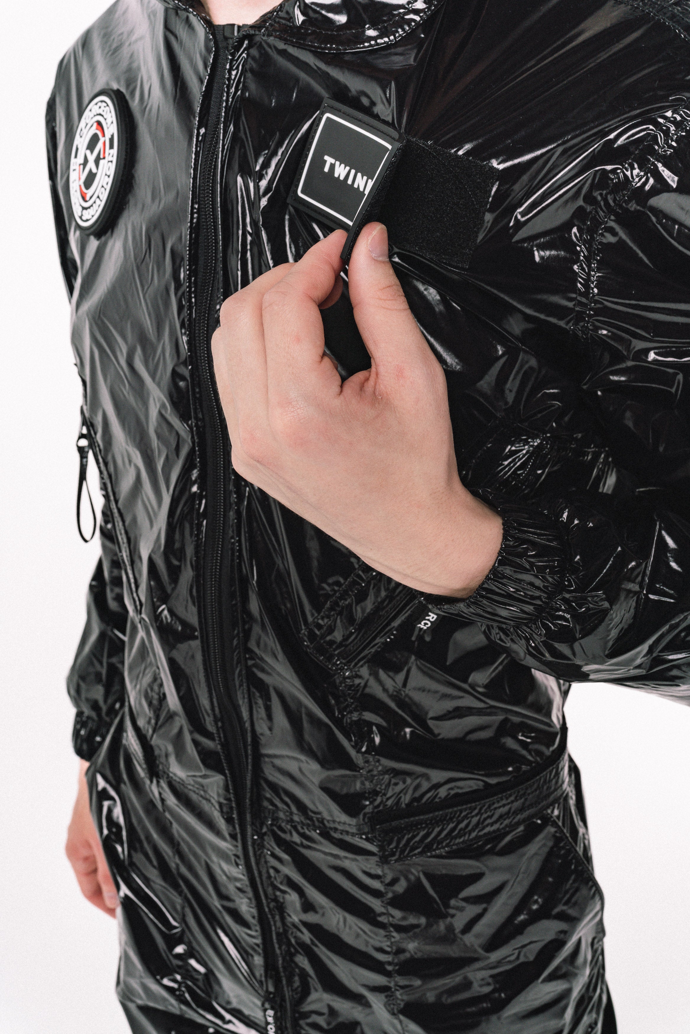 x-forceone flight suit I shiny black I nylon PRO