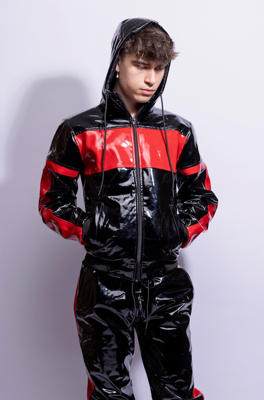react jacket I black/red I pvc pro