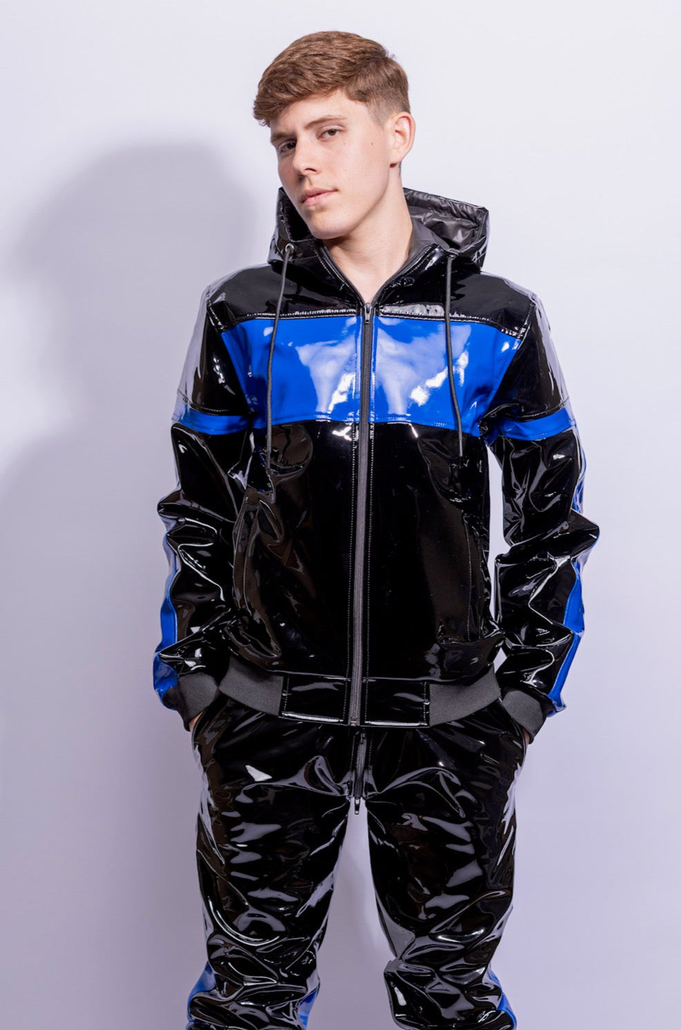 react jacket I black/blue I pvc pro