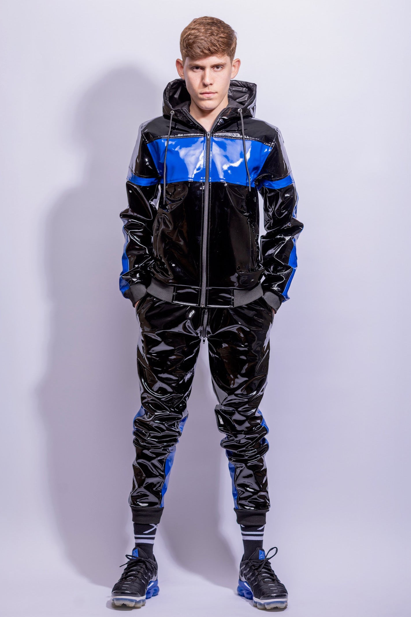 react jacket I black/blue I pvc pro