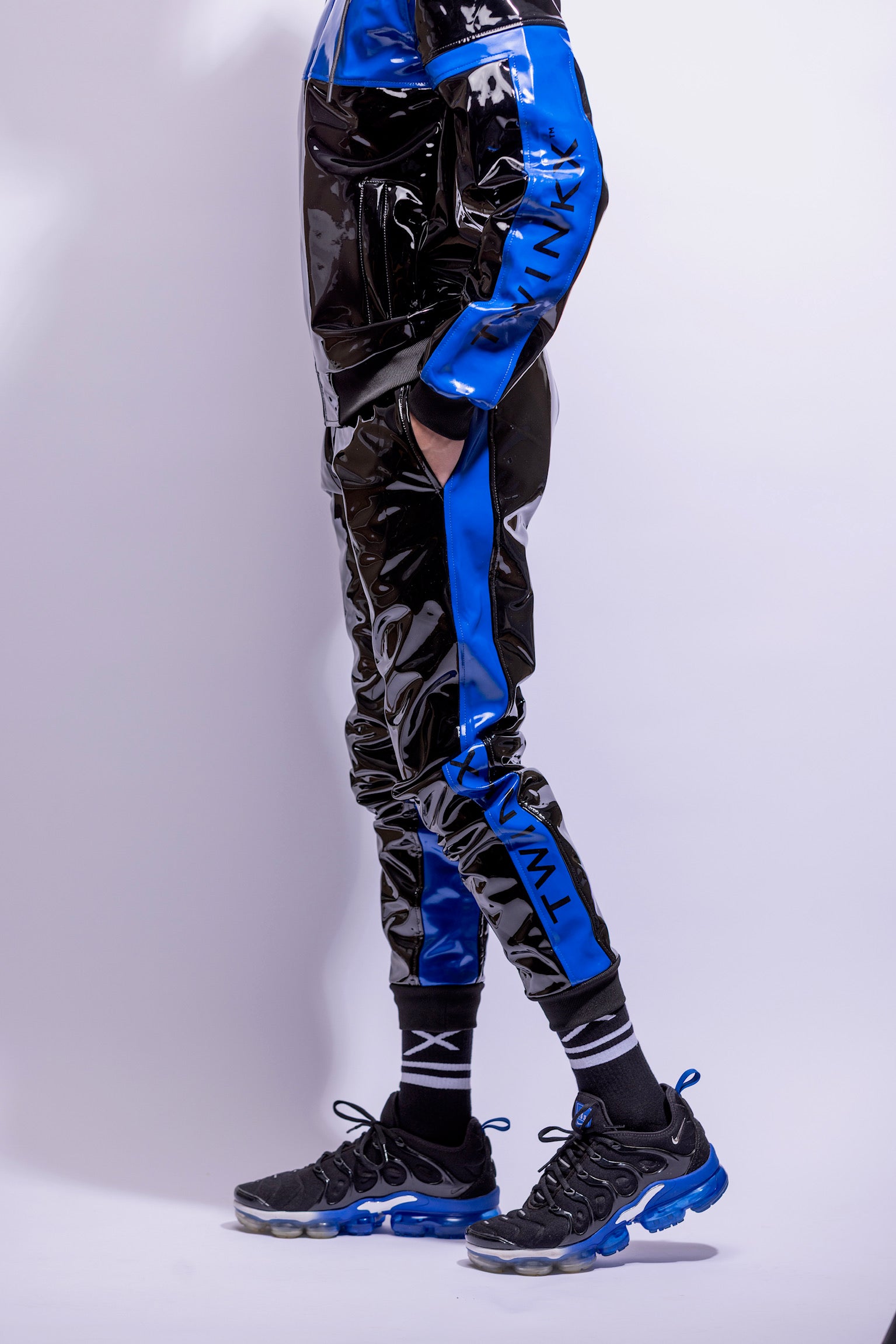 react pants I black/blue I pvc pro