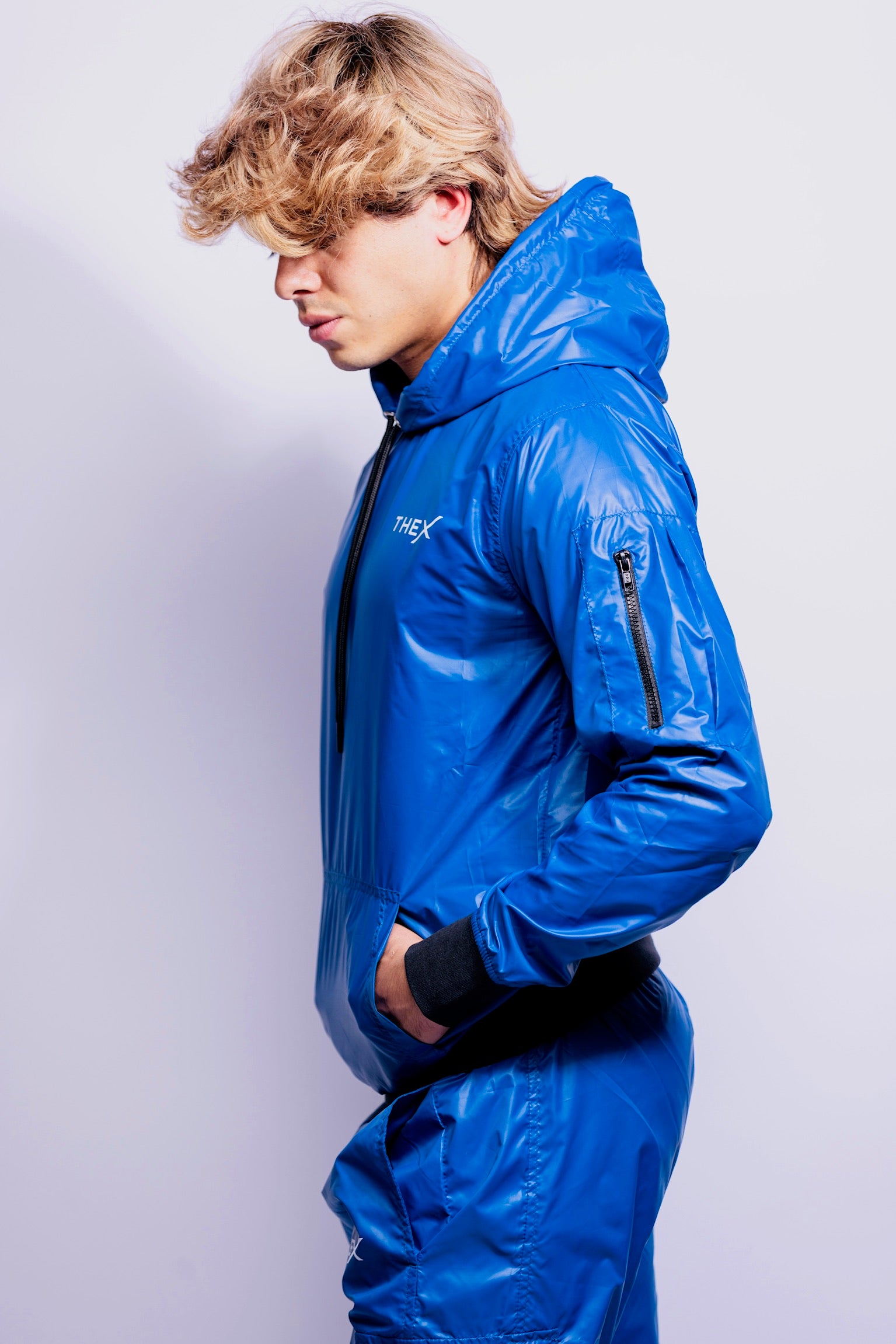 adonis hoodie I royal blue I nylon