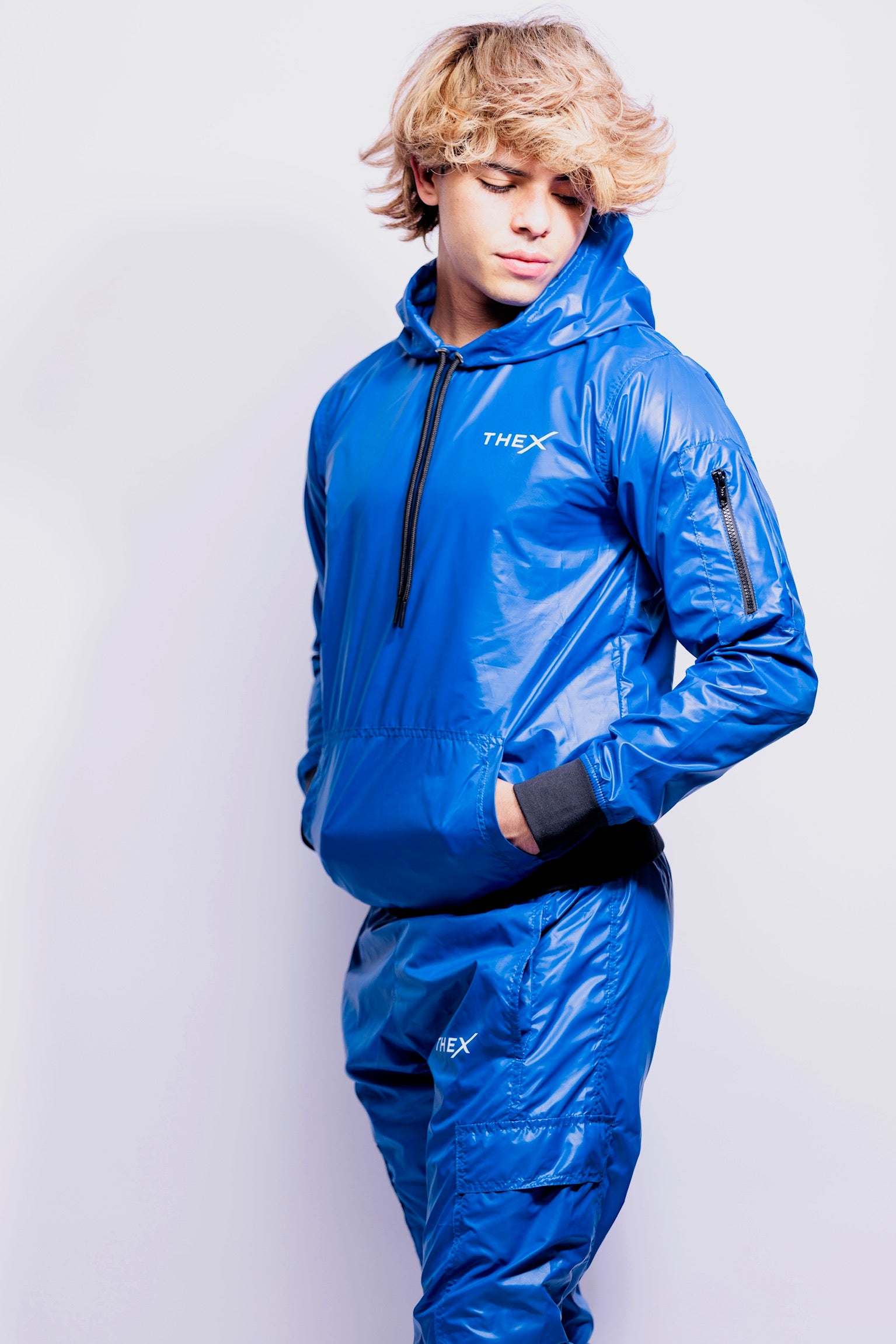 adonis hoodie I royal blue I nylon