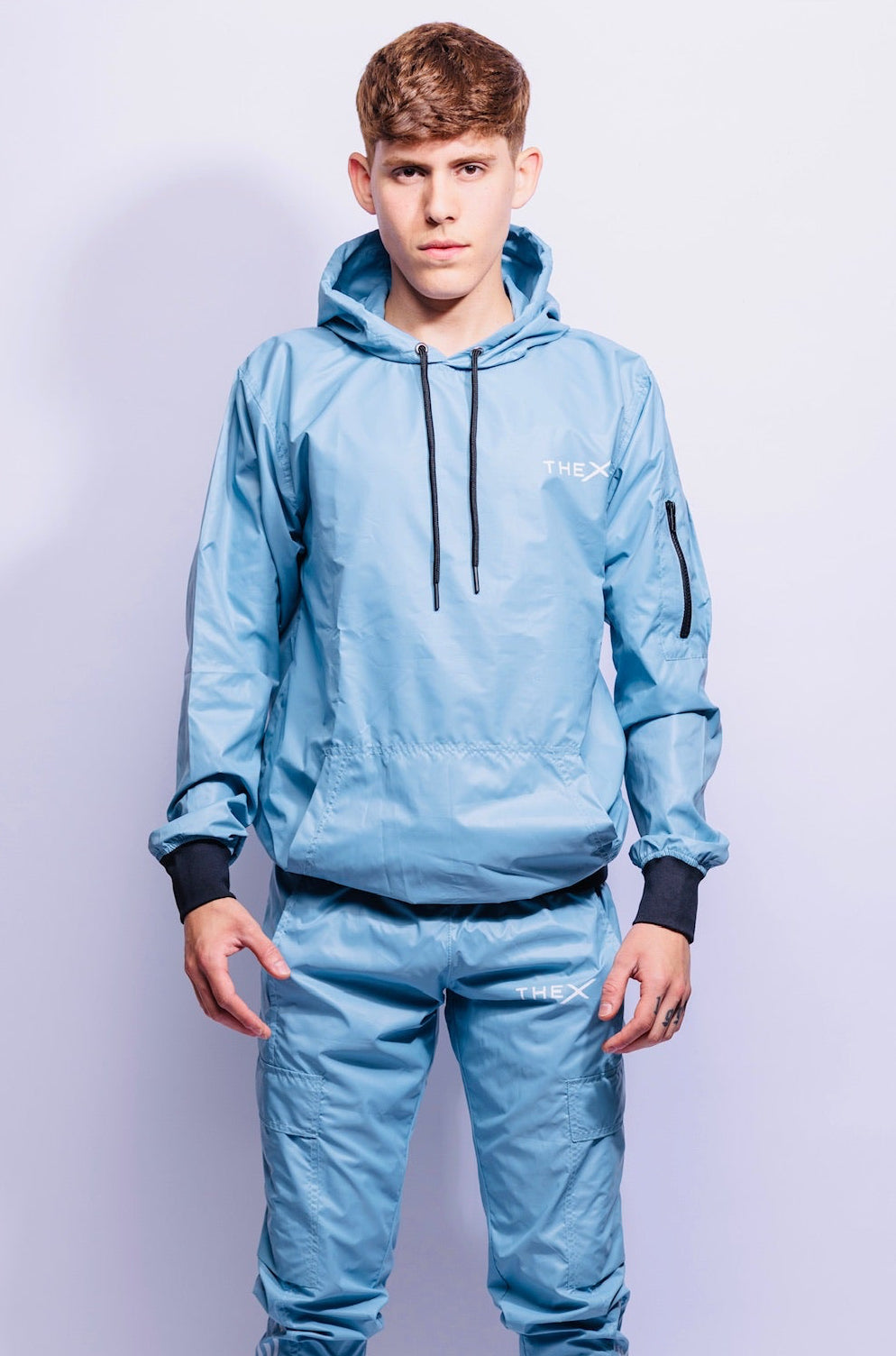 adonis hoodie I baby blue I nylon