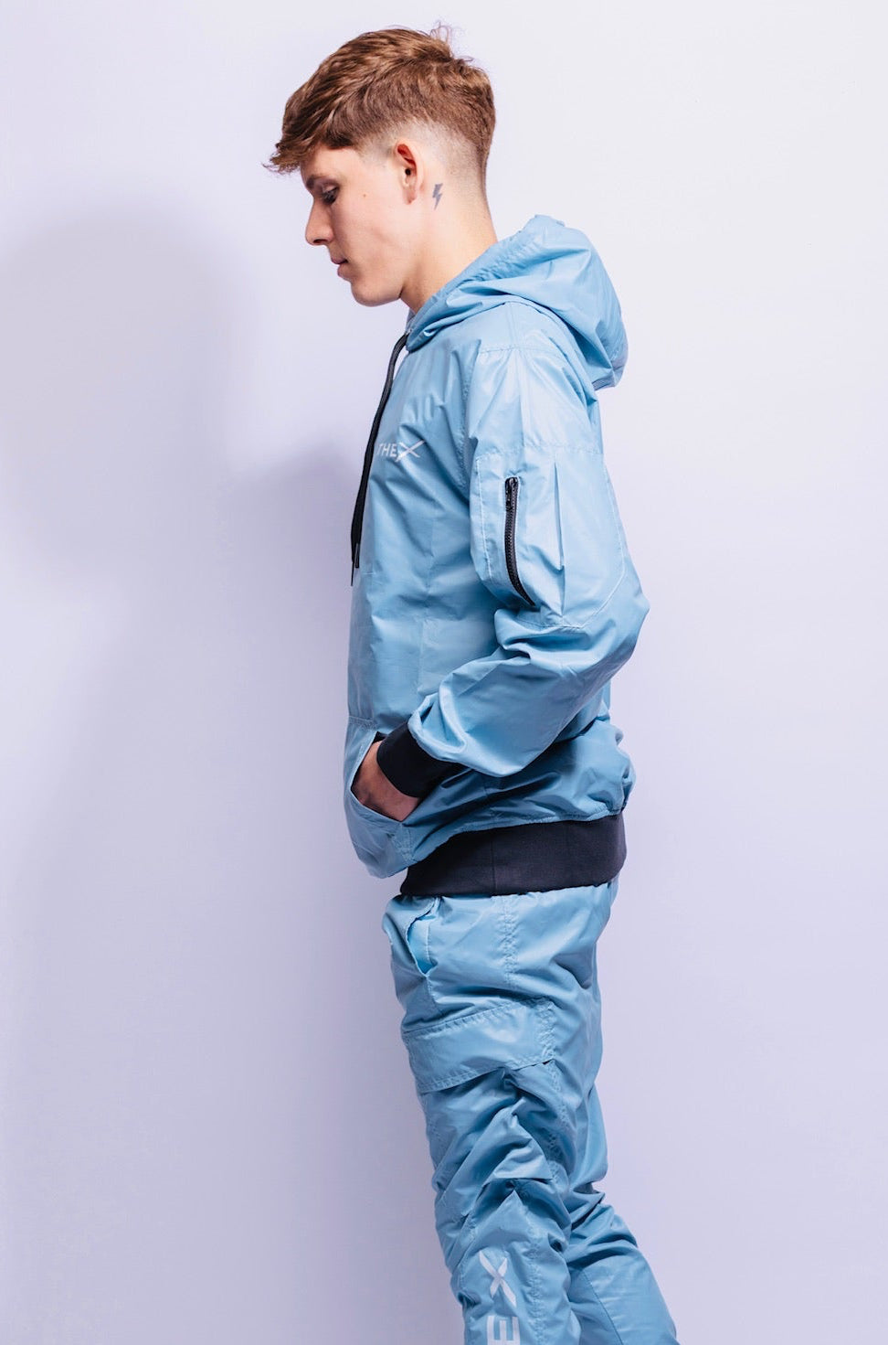 adonis hoodie I baby blue I nylon