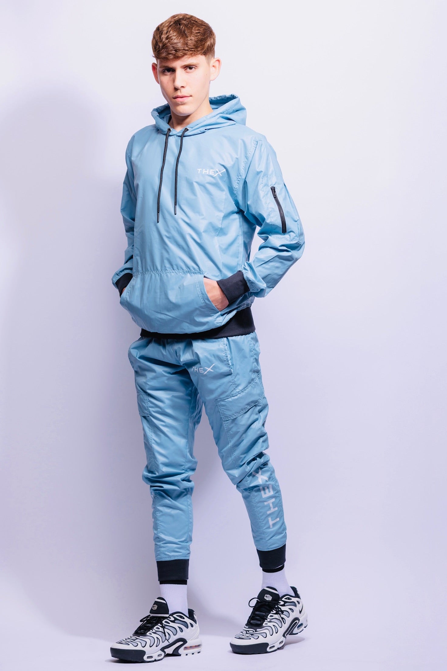 adonis hoodie I baby blue I nylon