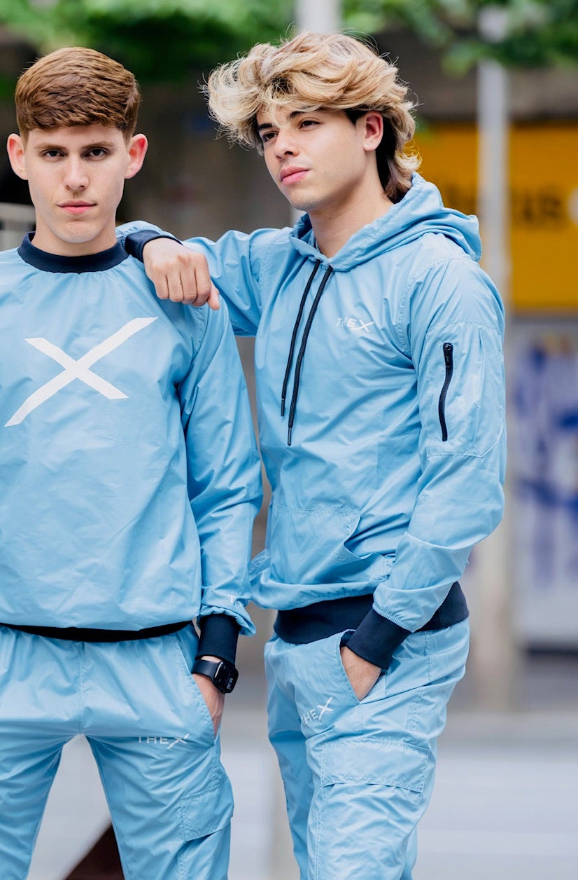 adonis hoodie I baby blue I nylon