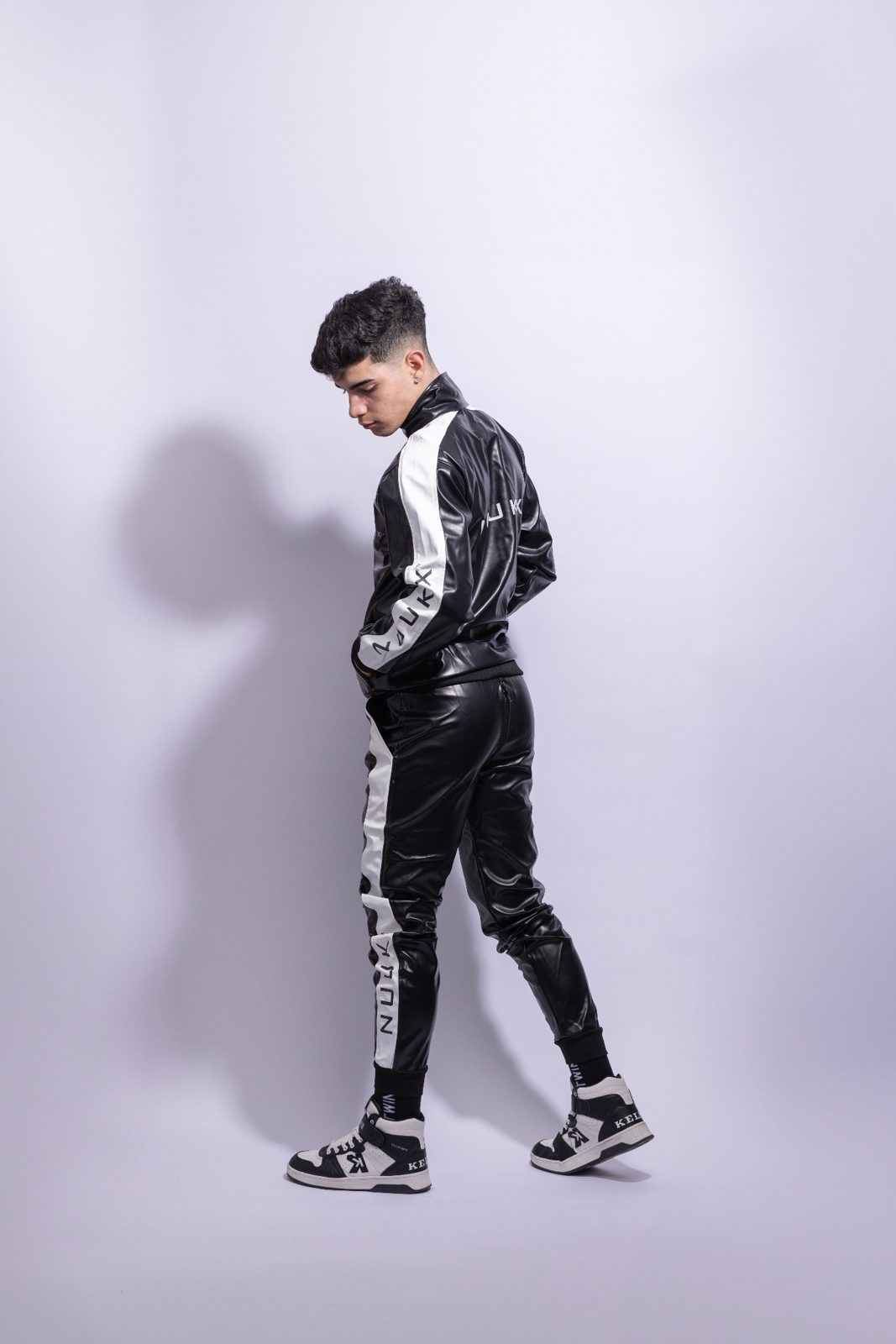 midnight tuned set I black/white I vegan leather