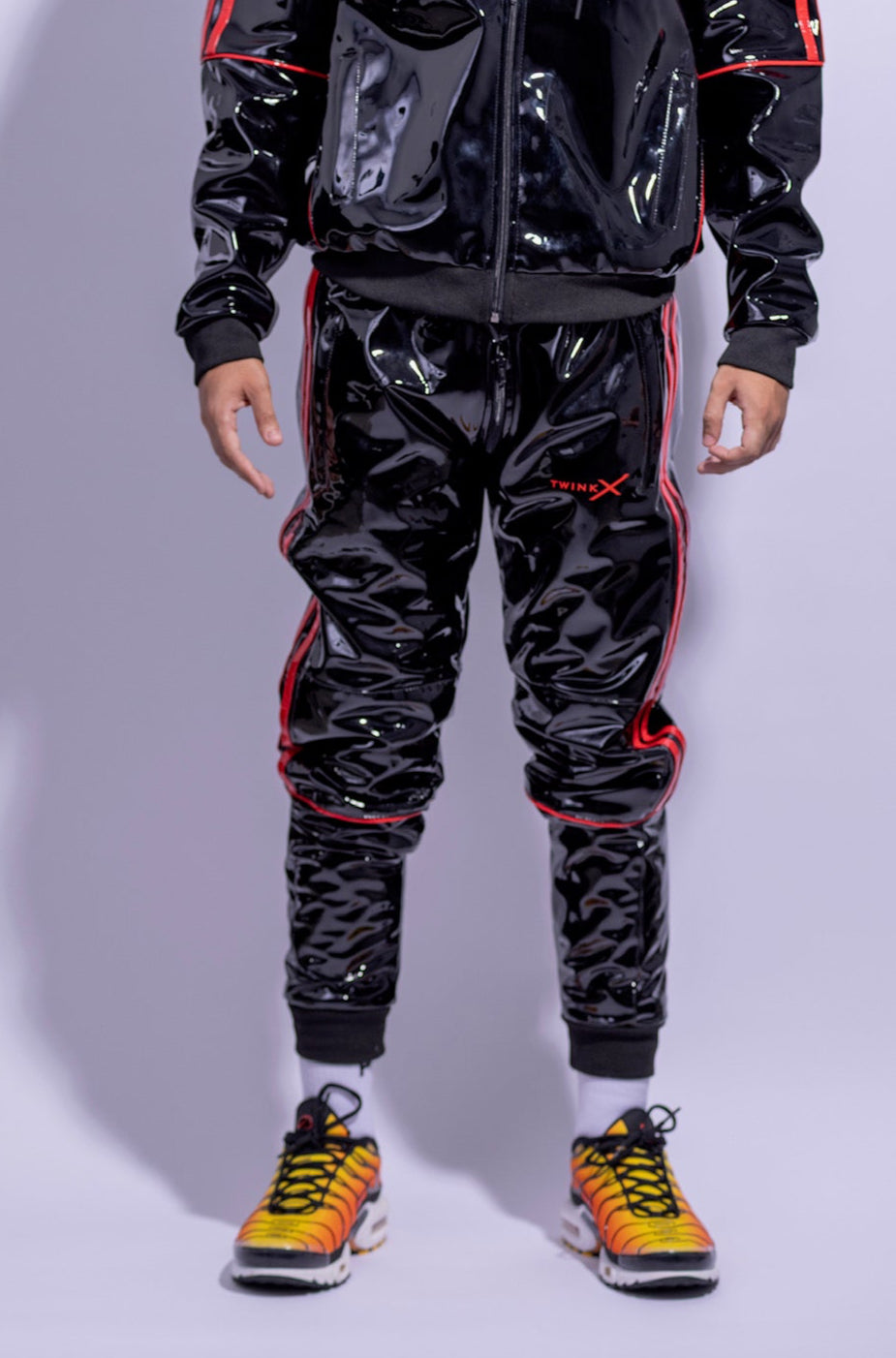 superhero pants I black/red I pvc pro